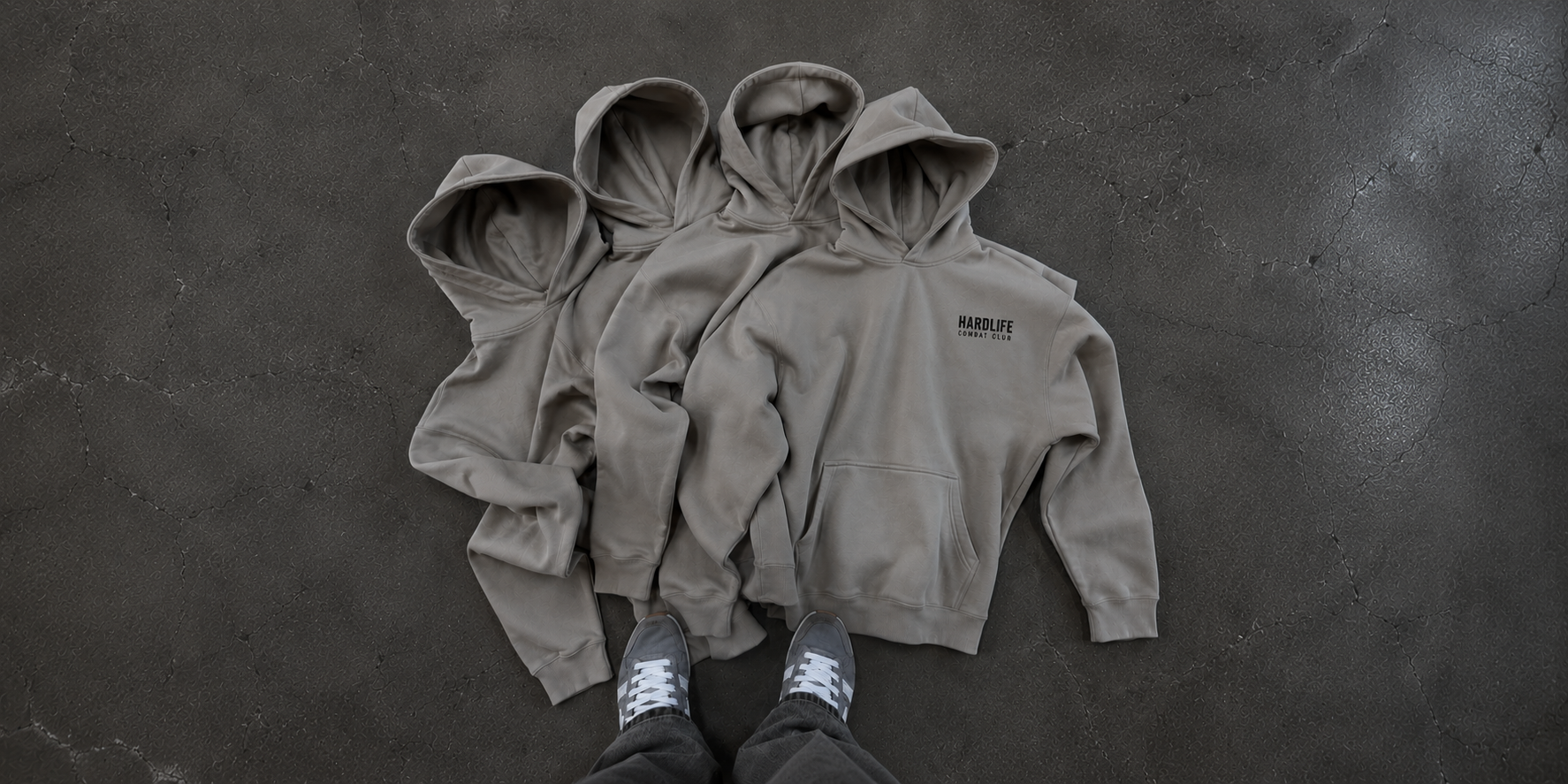 Pile of HardLife hoodies