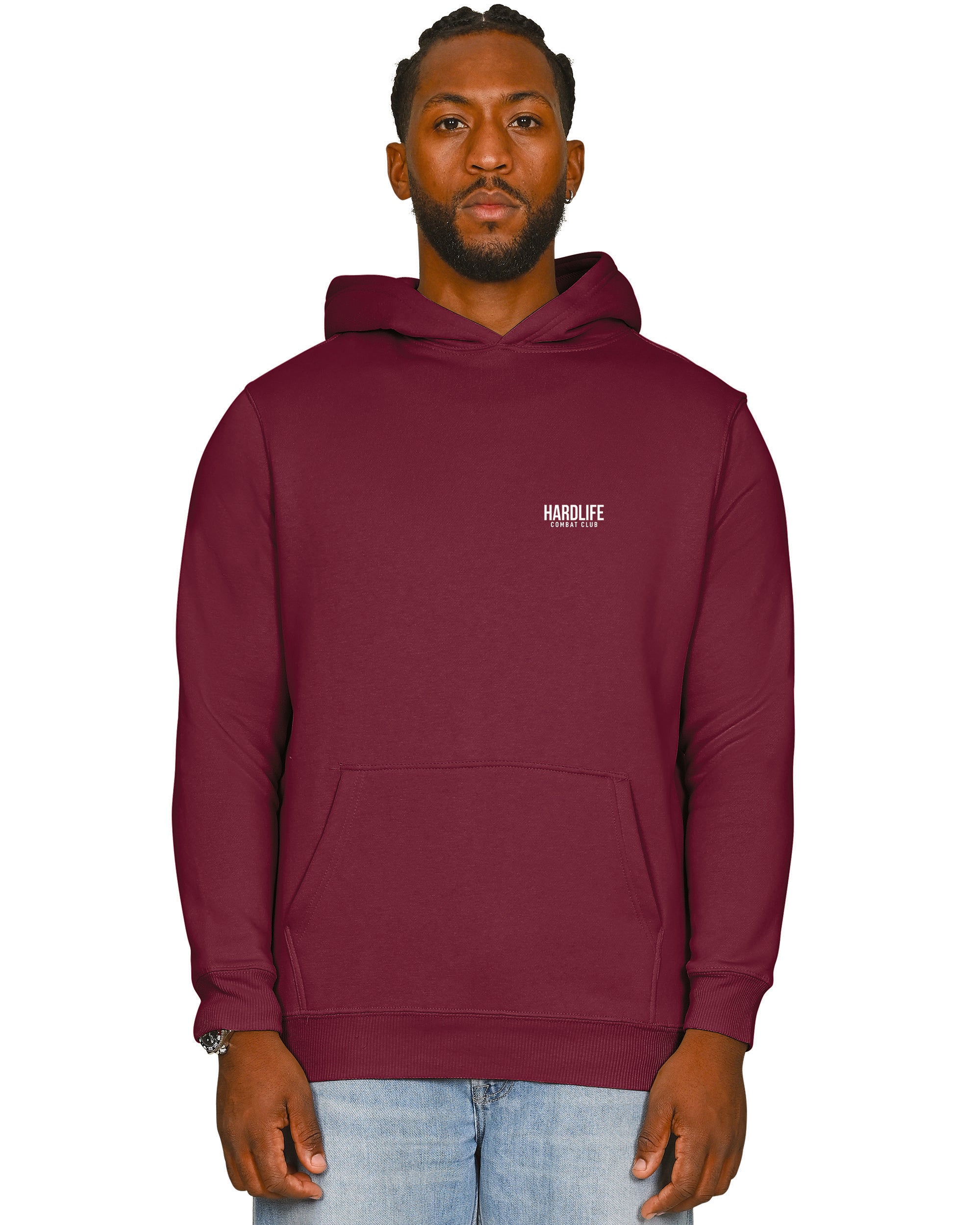HardLife Combat Club Burgundy Hoodie