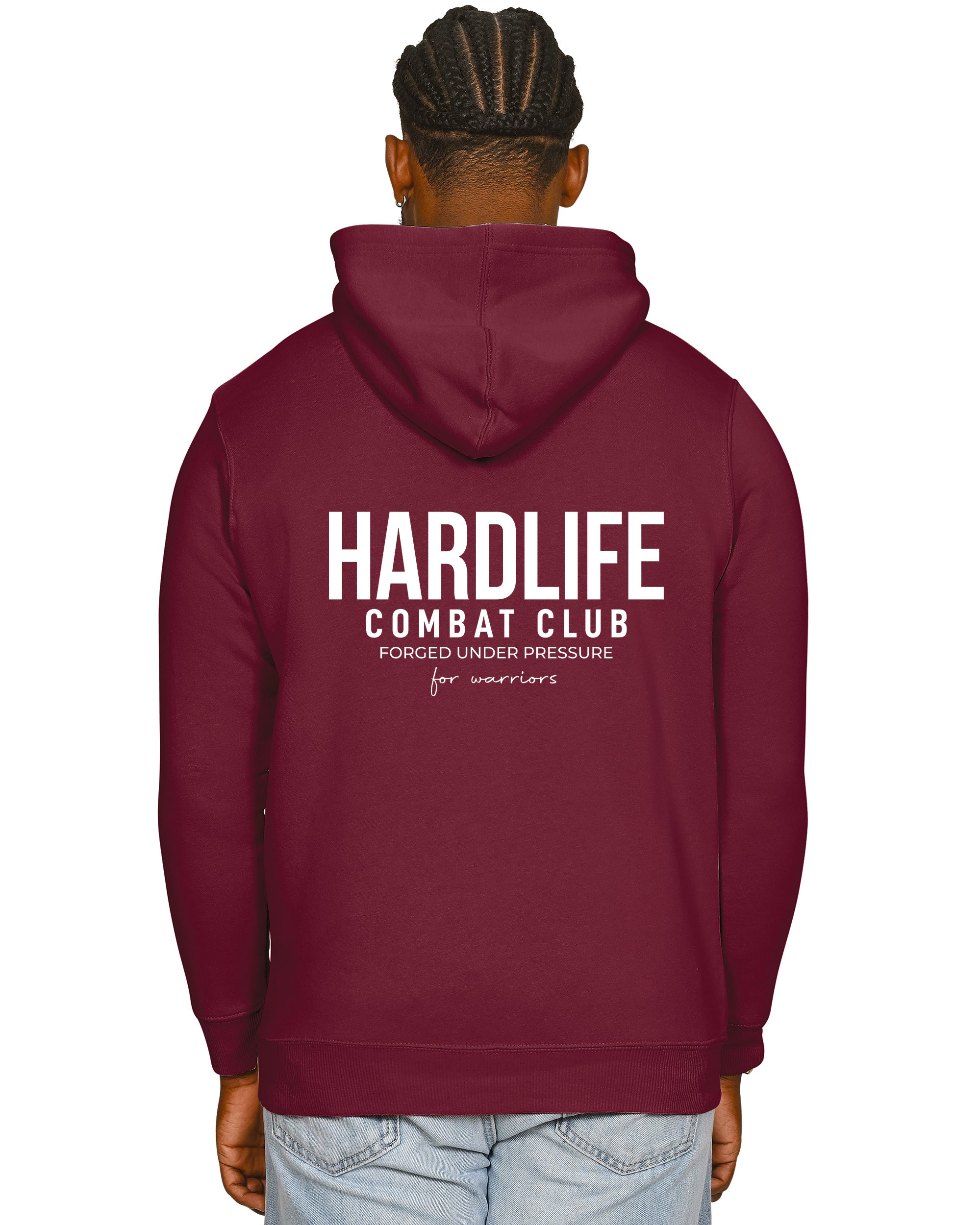 HardLife Combat Club Burgundy Hoodie