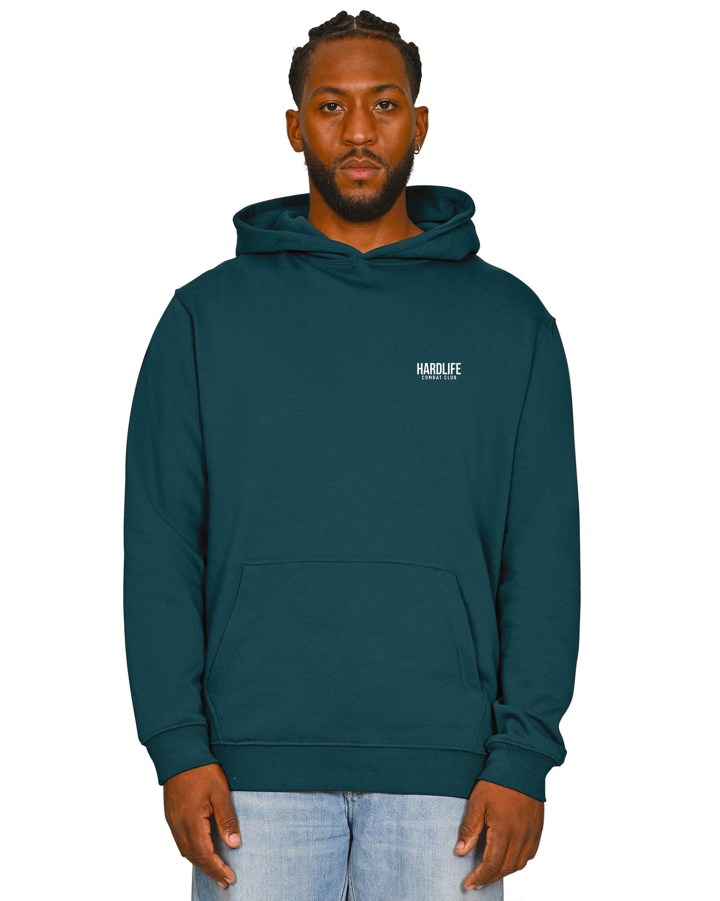 HardLife Combat Club Teal Hoodie