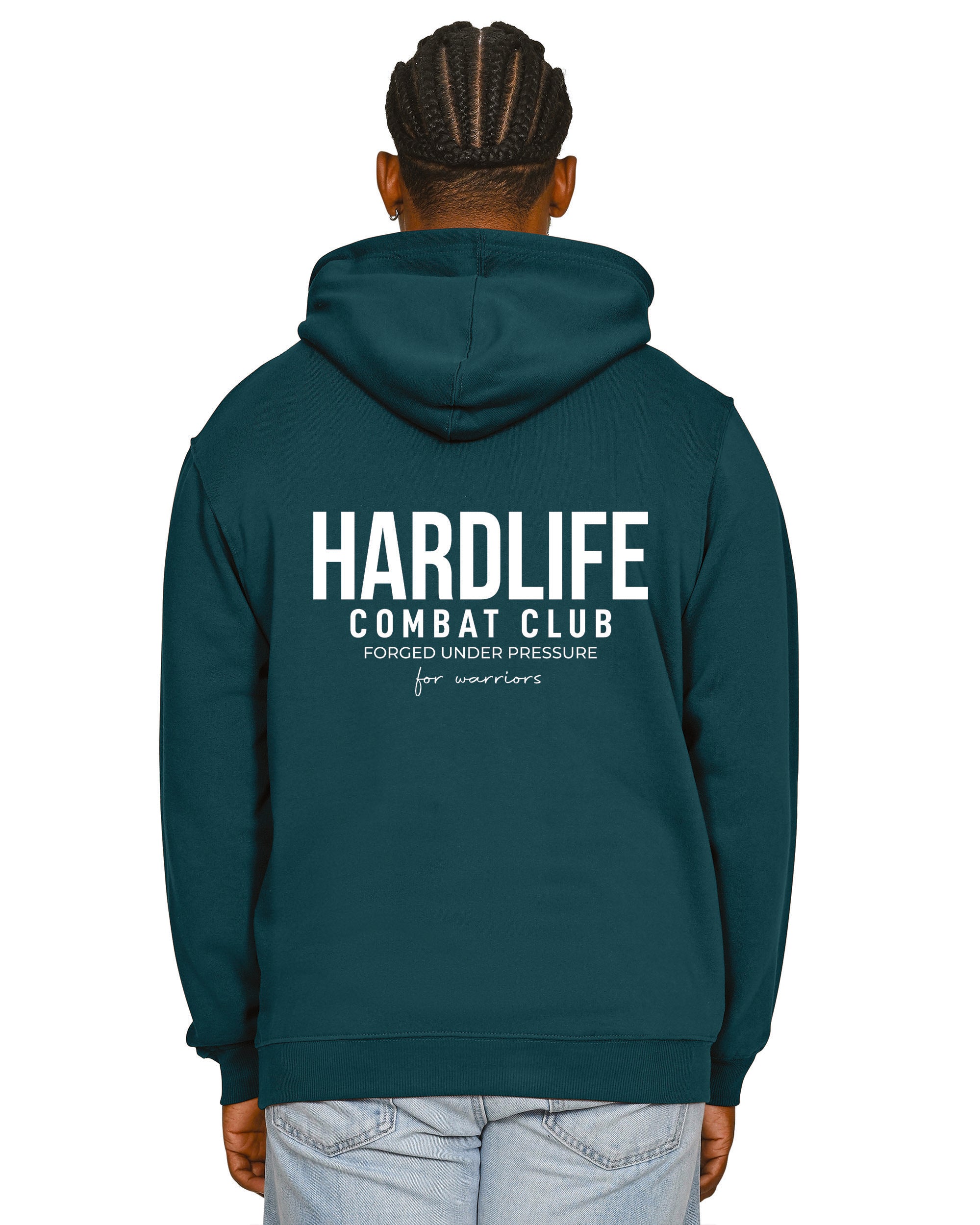 HardLife Combat Club Teal Hoodie