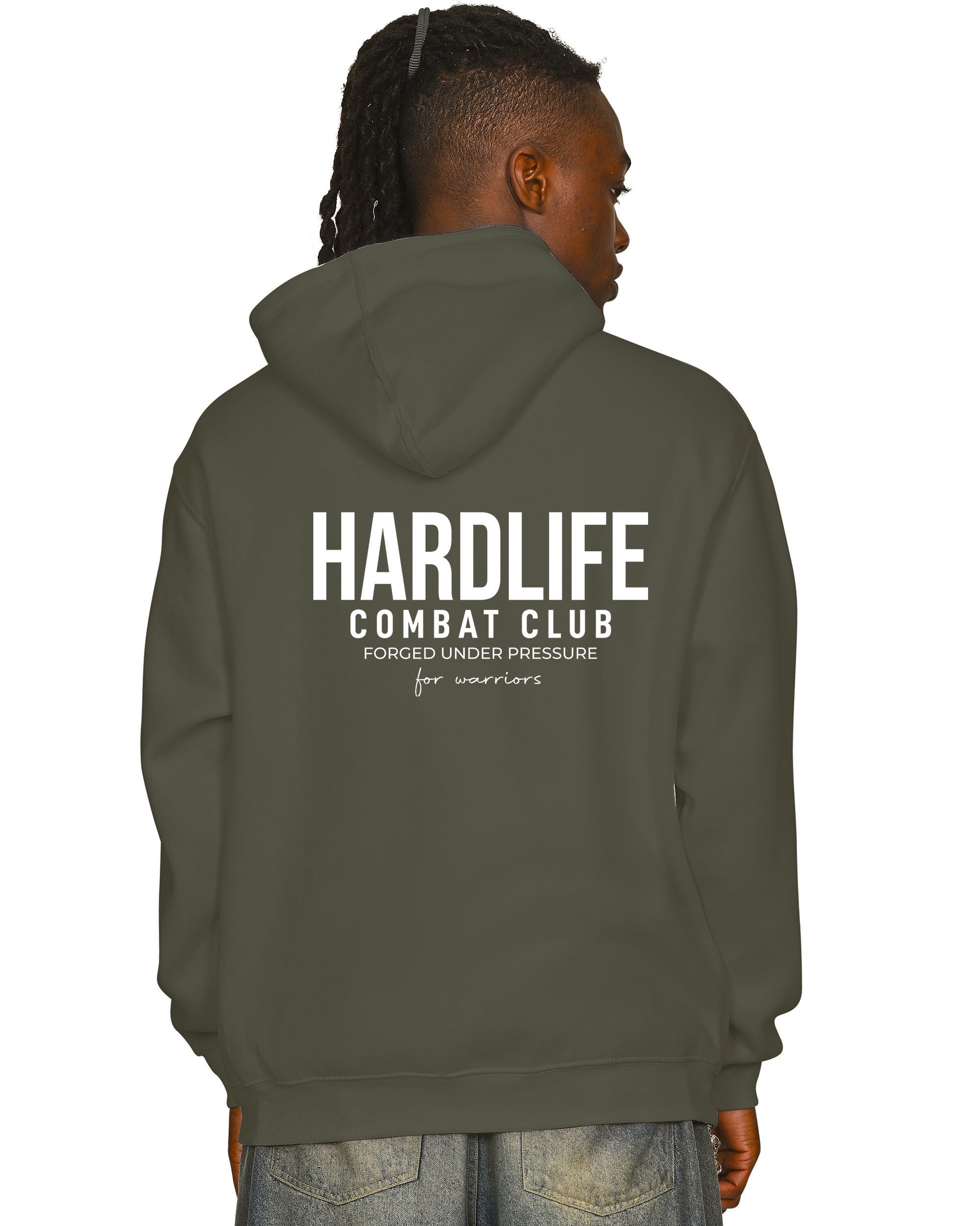 HardLife Combat Club Military Green Hoodie