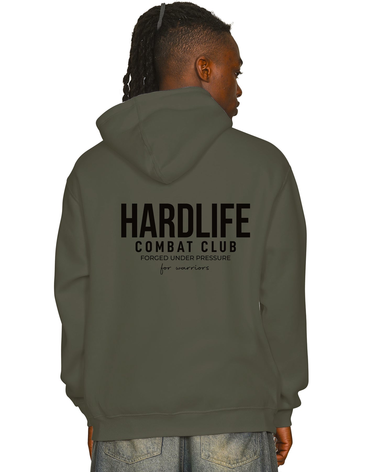 HardLife Combat Club Military Green Hoodie