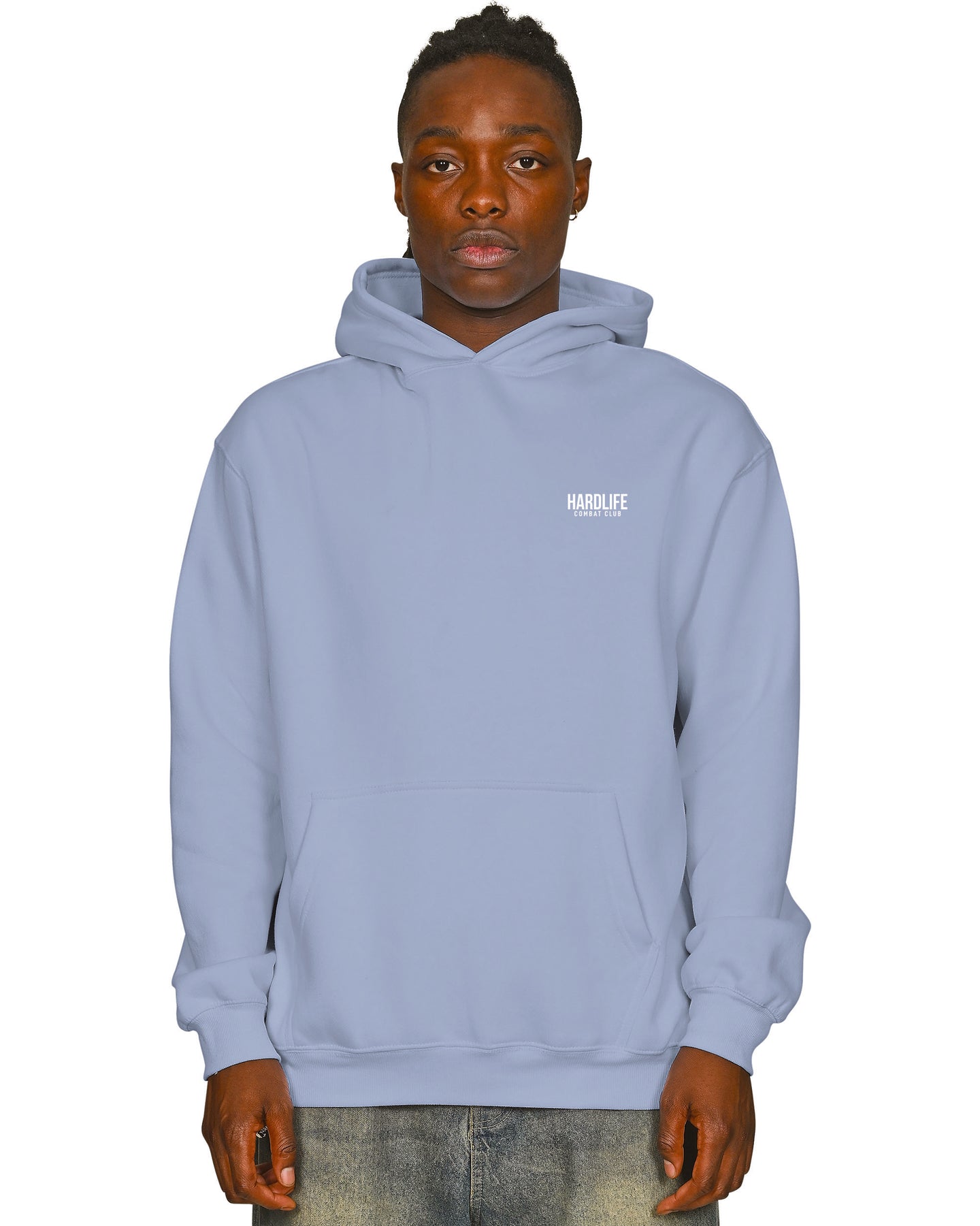 HardLife Combat Club Light Blue Hoodie