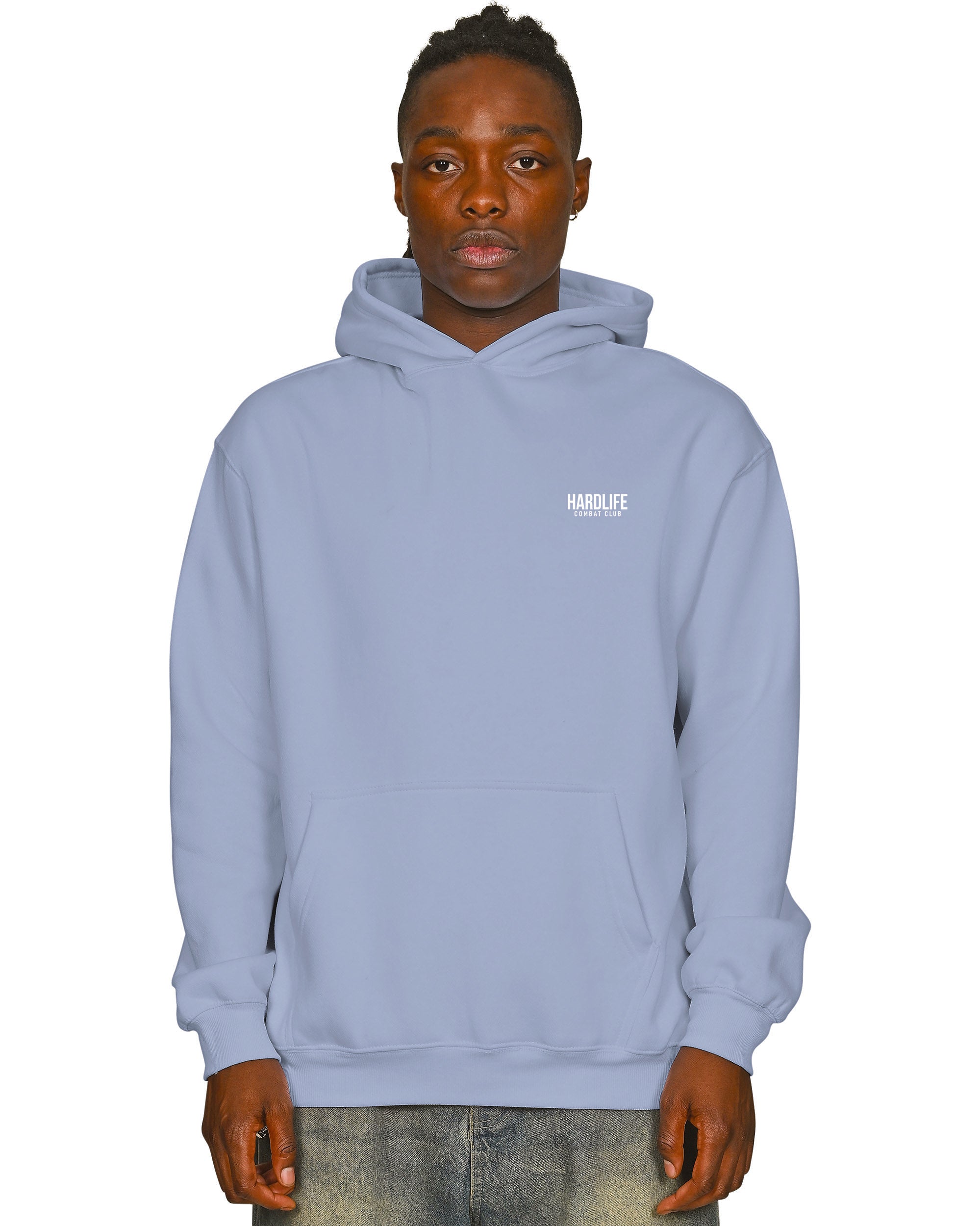 HardLife Combat Club Light Blue Hoodie