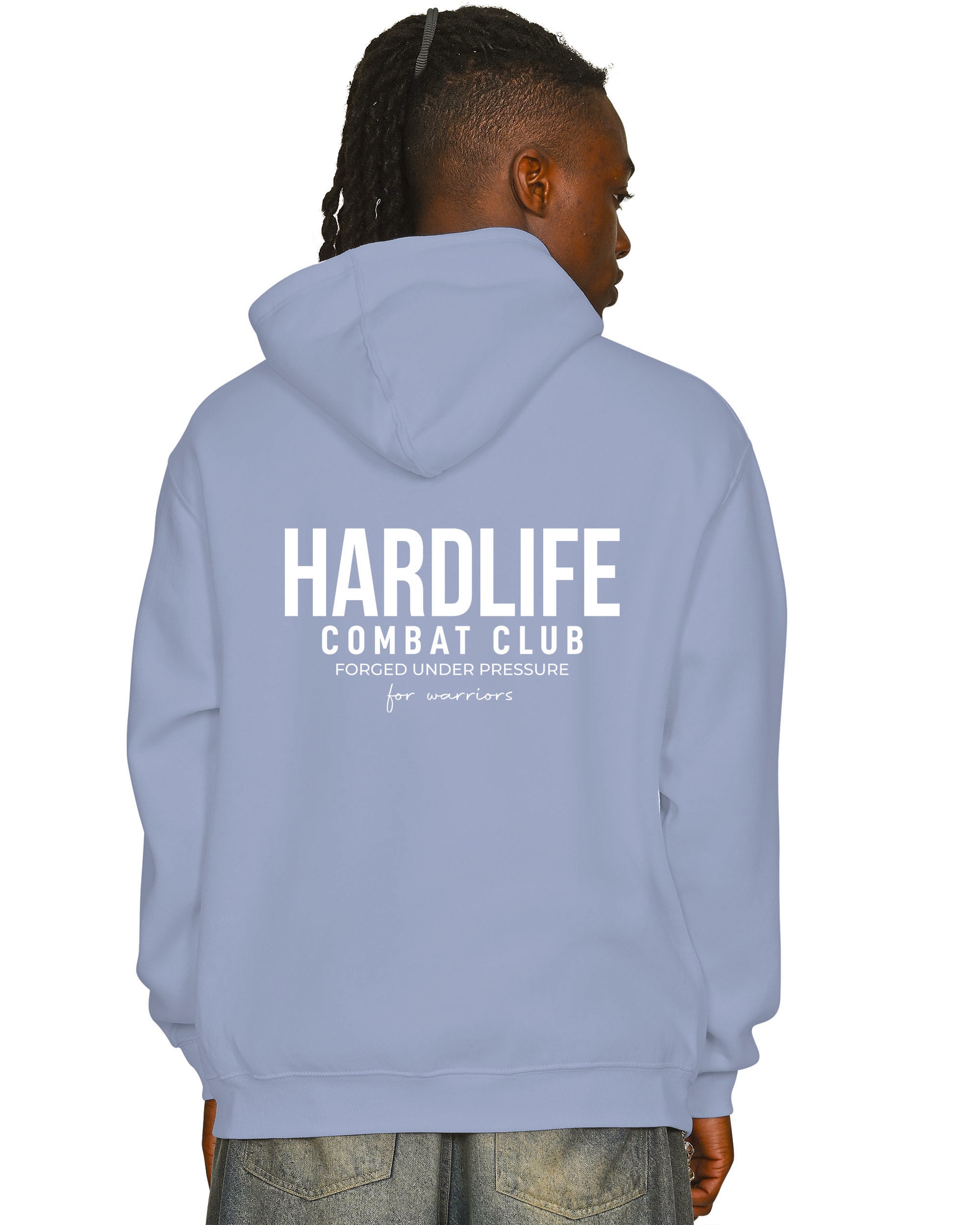 HardLife Combat Club Light Blue Hoodie