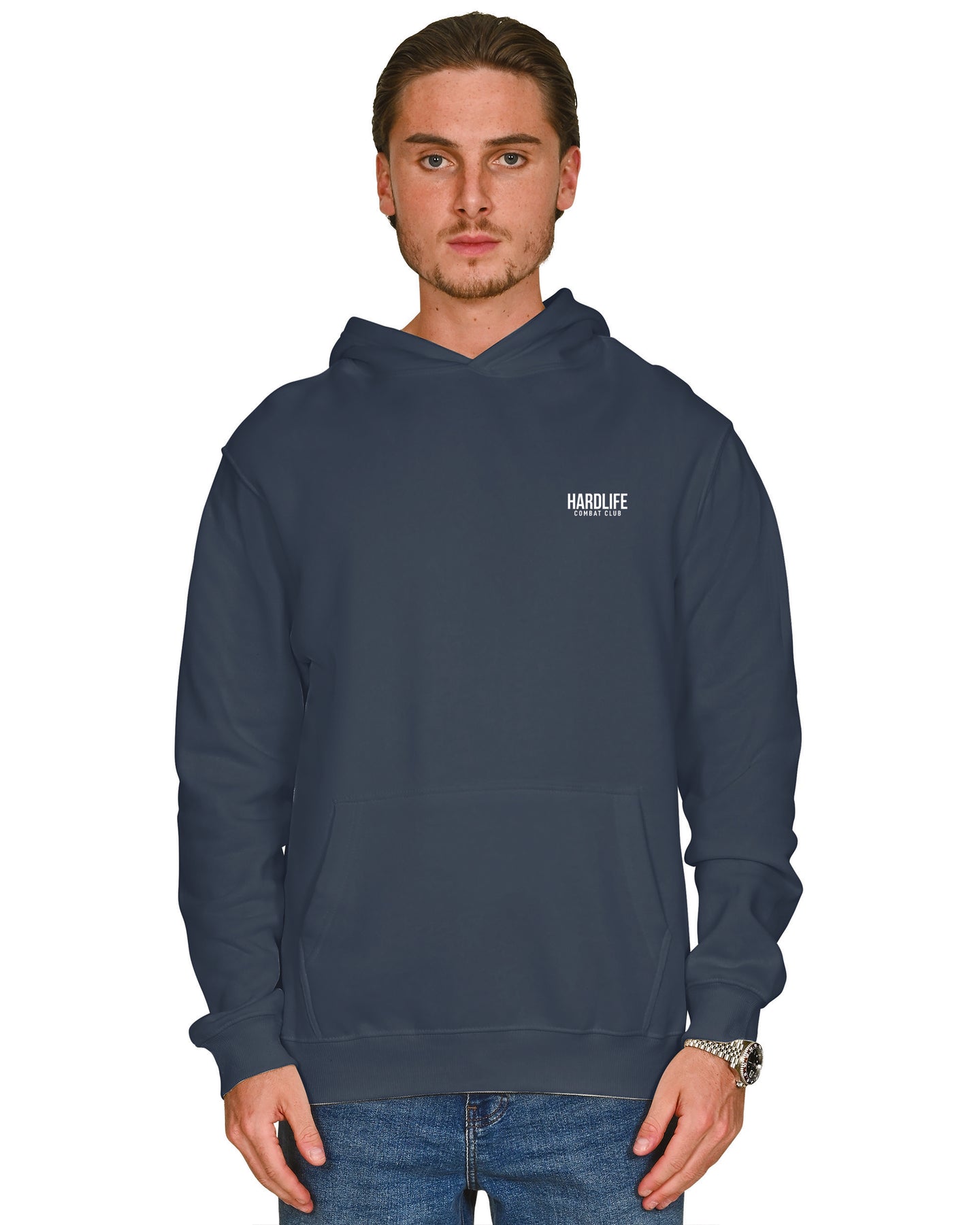 HardLife Combat Club Petrol Blue Hoodie