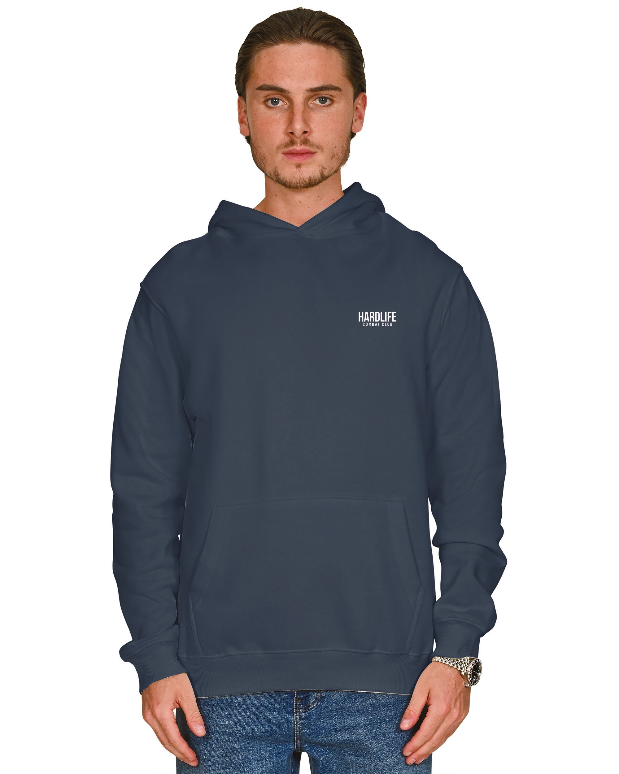 HardLife Combat Club Petrol Blue Hoodie