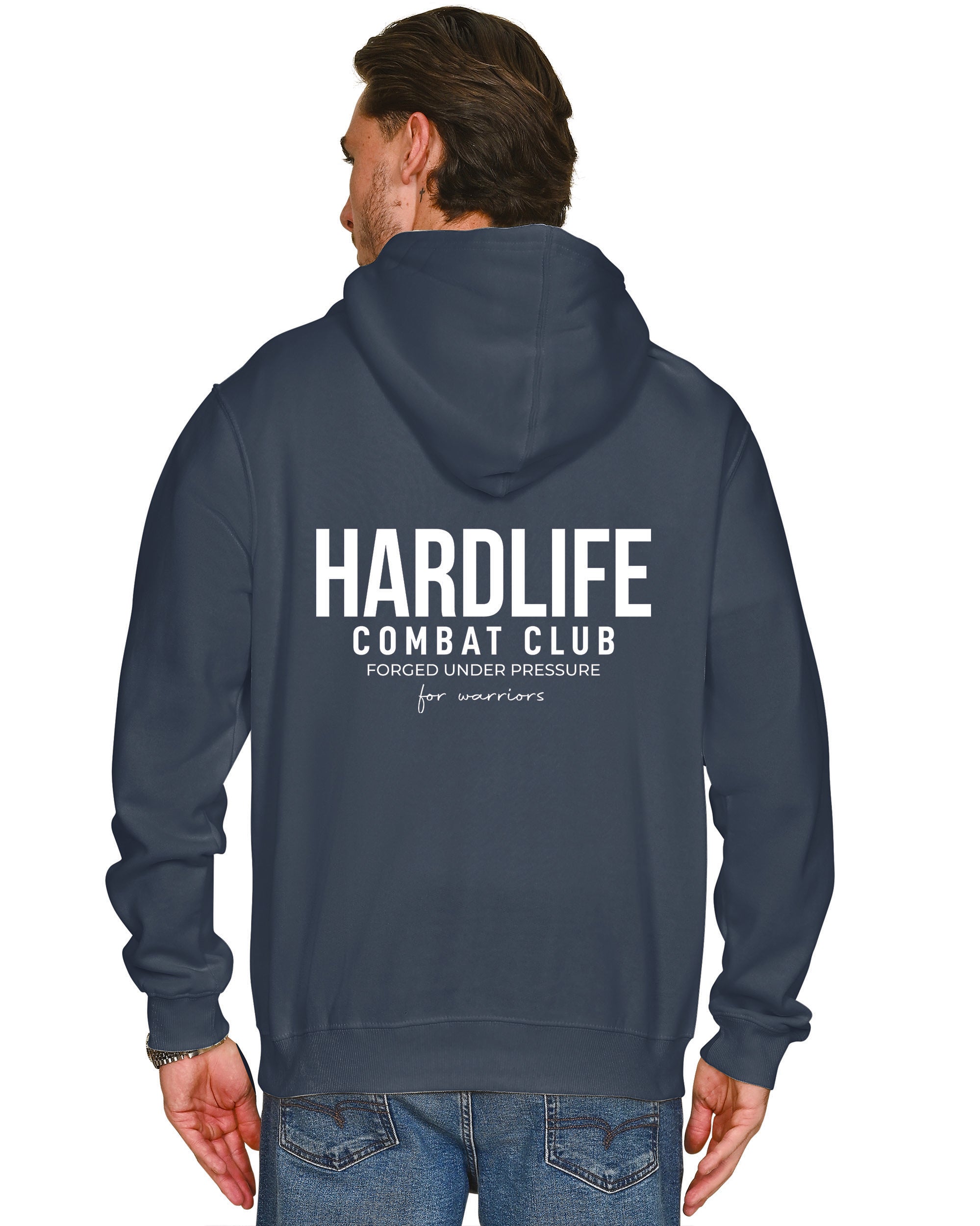 HardLife Combat Club Petrol Blue Hoodie