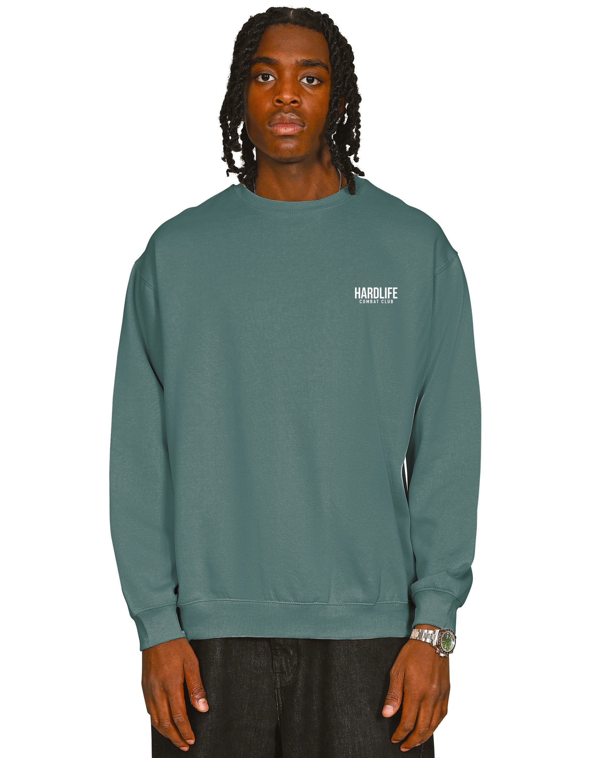 HardLife Combat Club Pine Green Sweatshirt