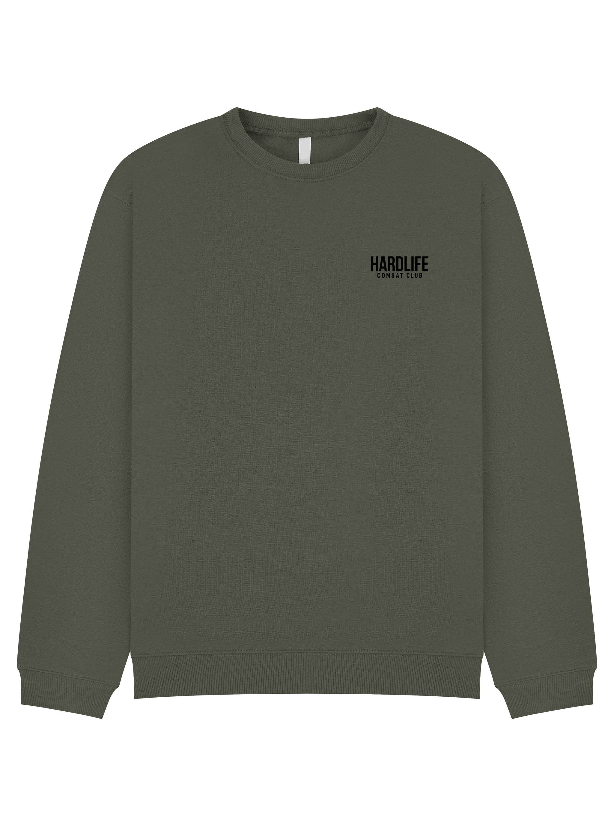 HardLife Combat Club Military Green Sweatshirt