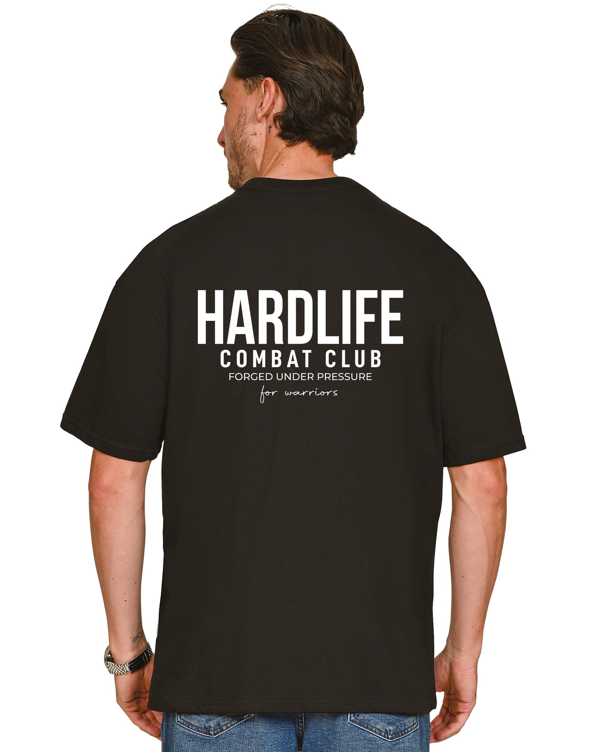 HardLife Combat Club Black Oversized T-Shirt