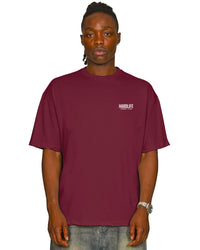 HardLife Combat Club Burgundy Oversized T-Shirt