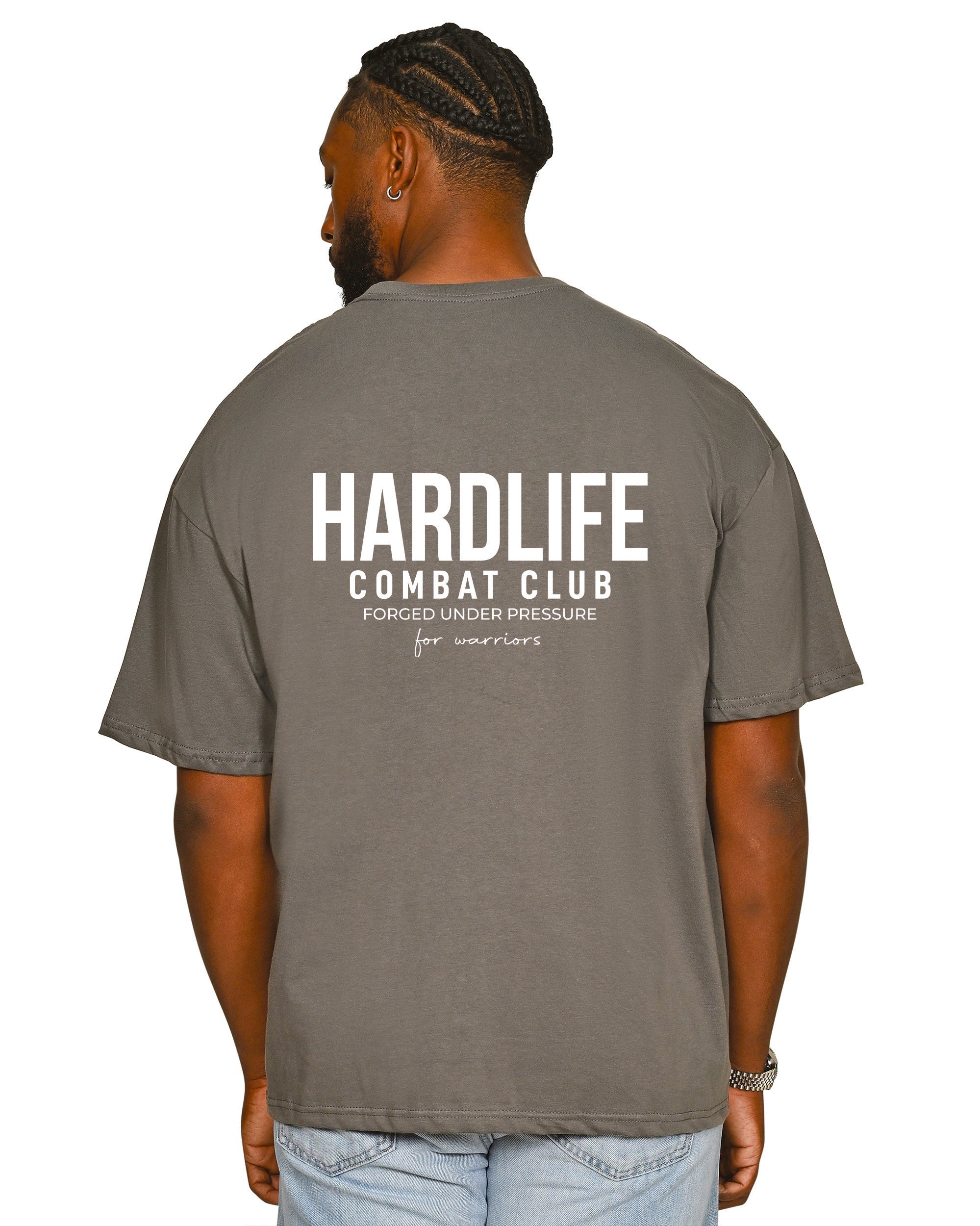 HardLife Combat Club Charcoal Oversized T-Shirt