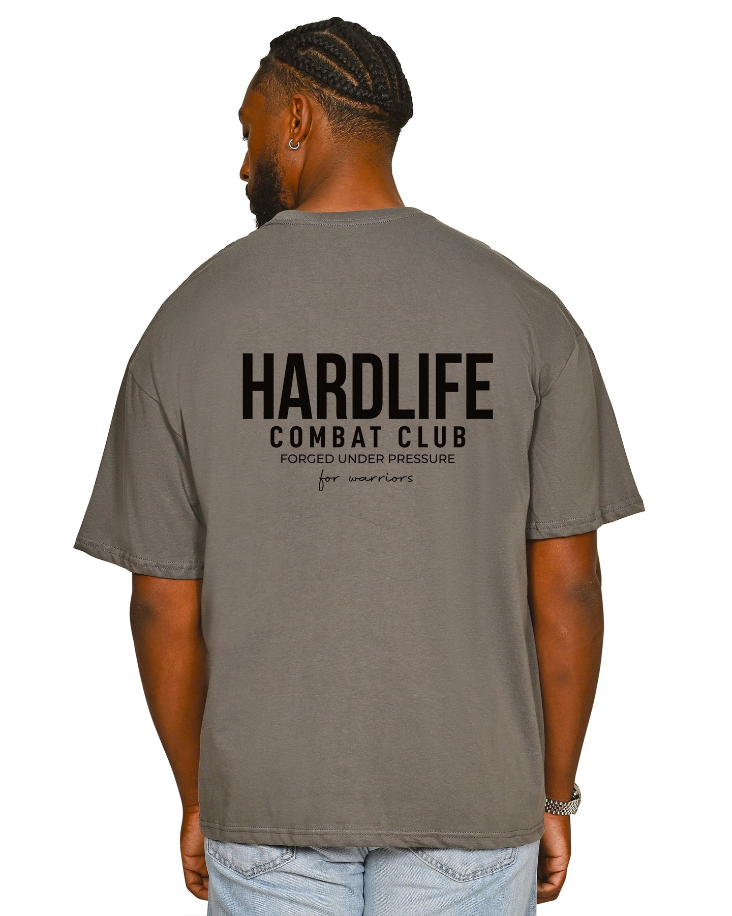 HardLife Combat Club Charcoal Oversized T-Shirt