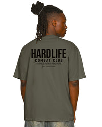 HardLife Combat Club Military Green Oversized T-Shirt