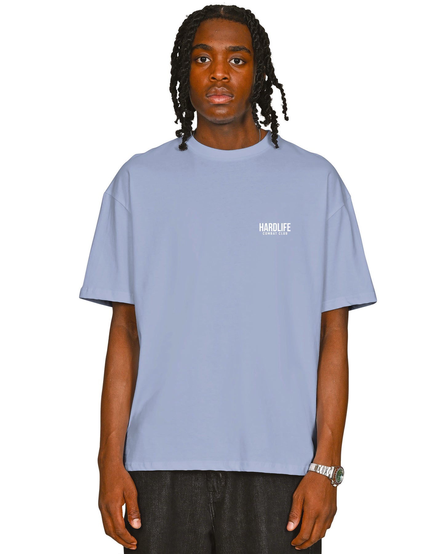 HardLife Combat Club Light Blue Oversized T-Shirt