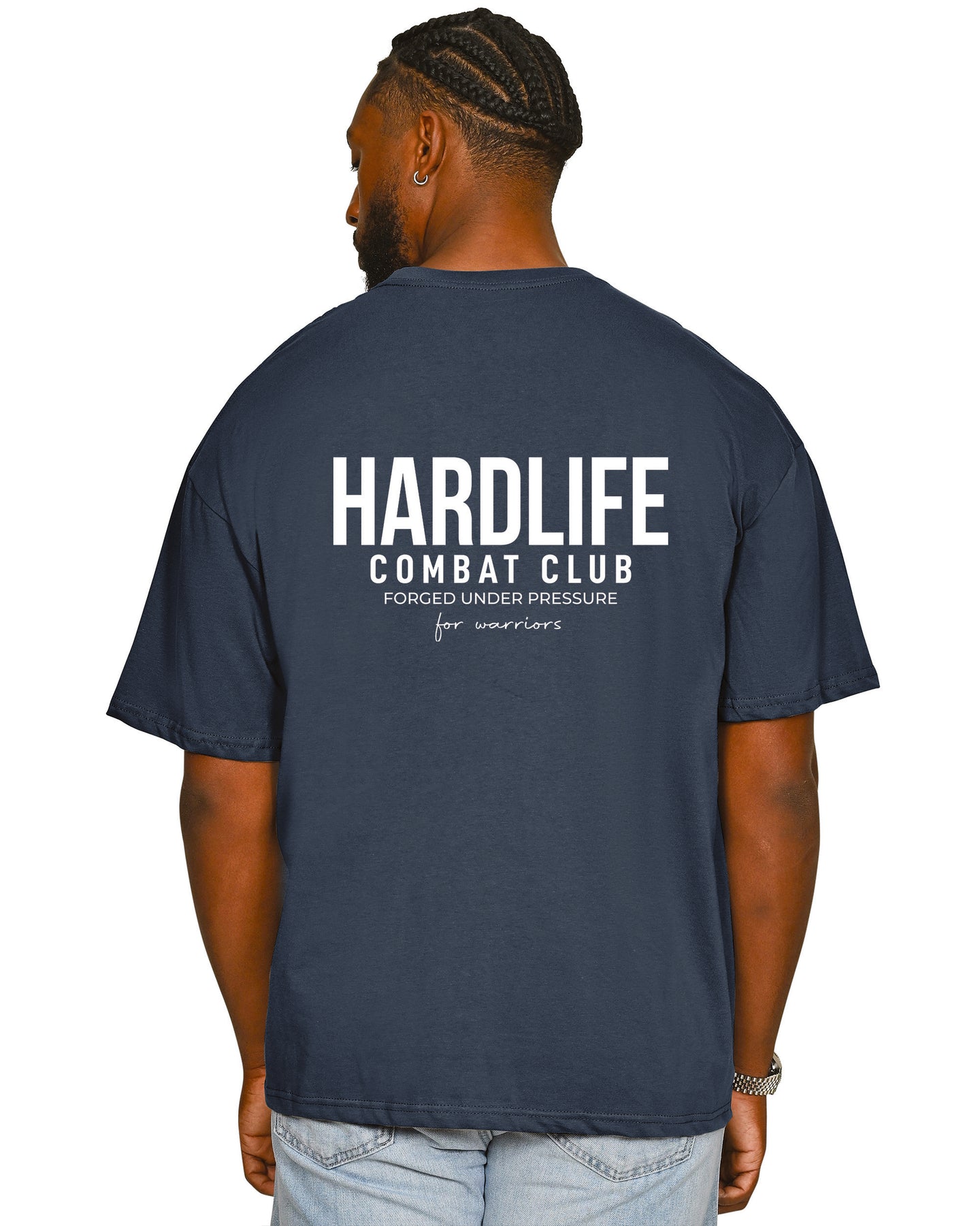 HardLife Combat Club Petrol Blue Oversized T-Shirt