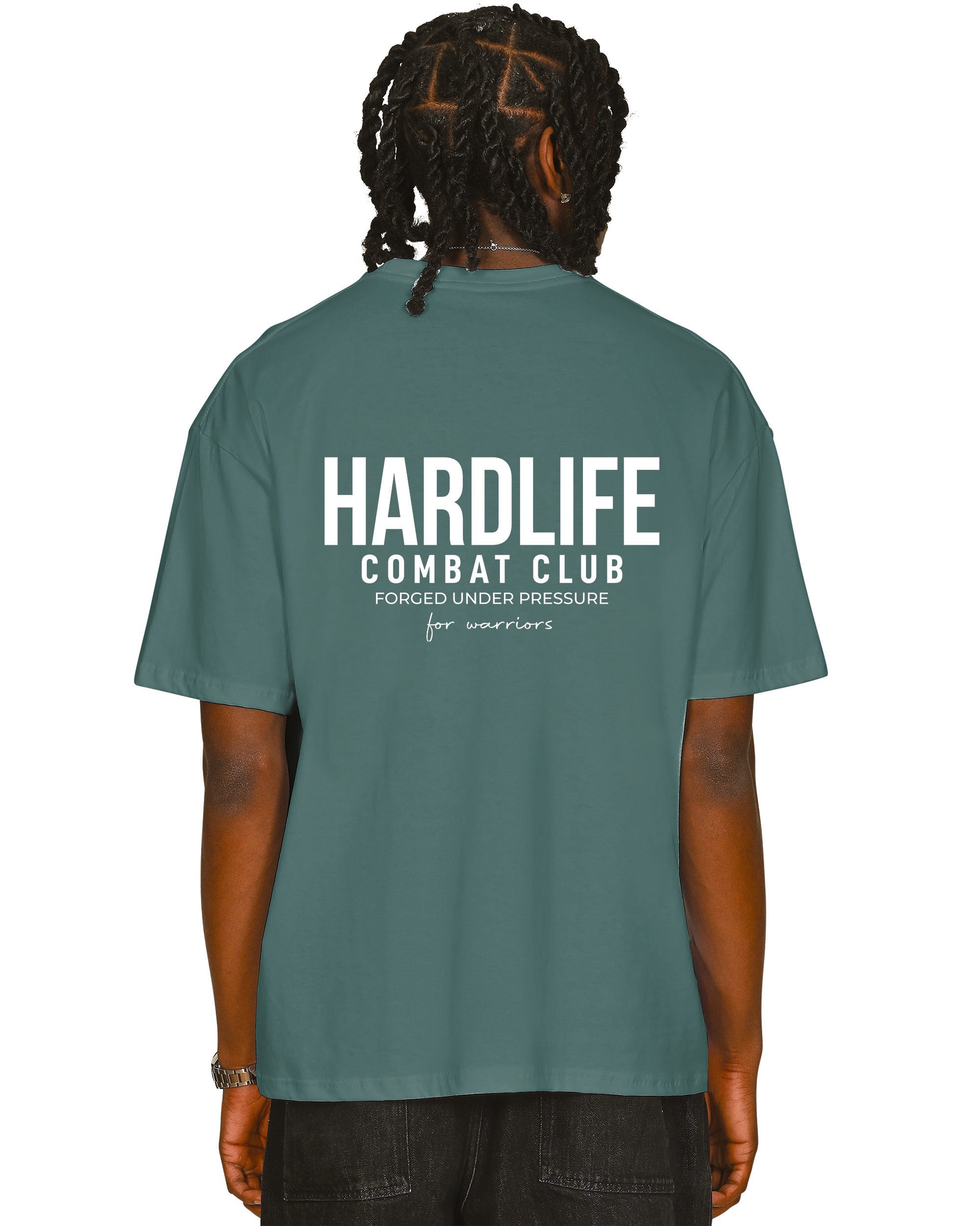HardLife Combat Club Pine Green Oversized T-Shirt