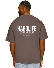 HardLife Combat Club Taupe Oversized T-Shirt