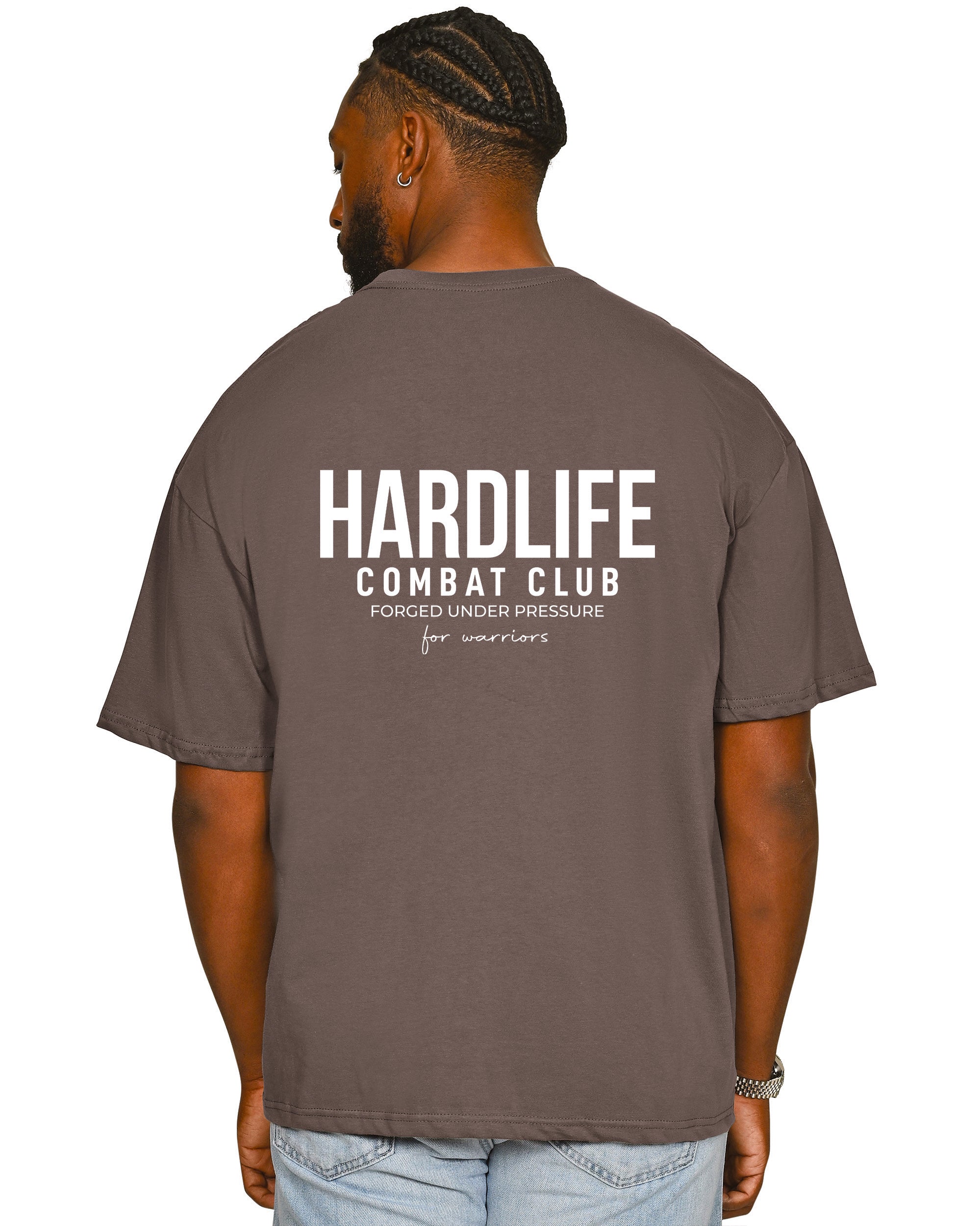 HardLife Combat Club Taupe Oversized T-Shirt