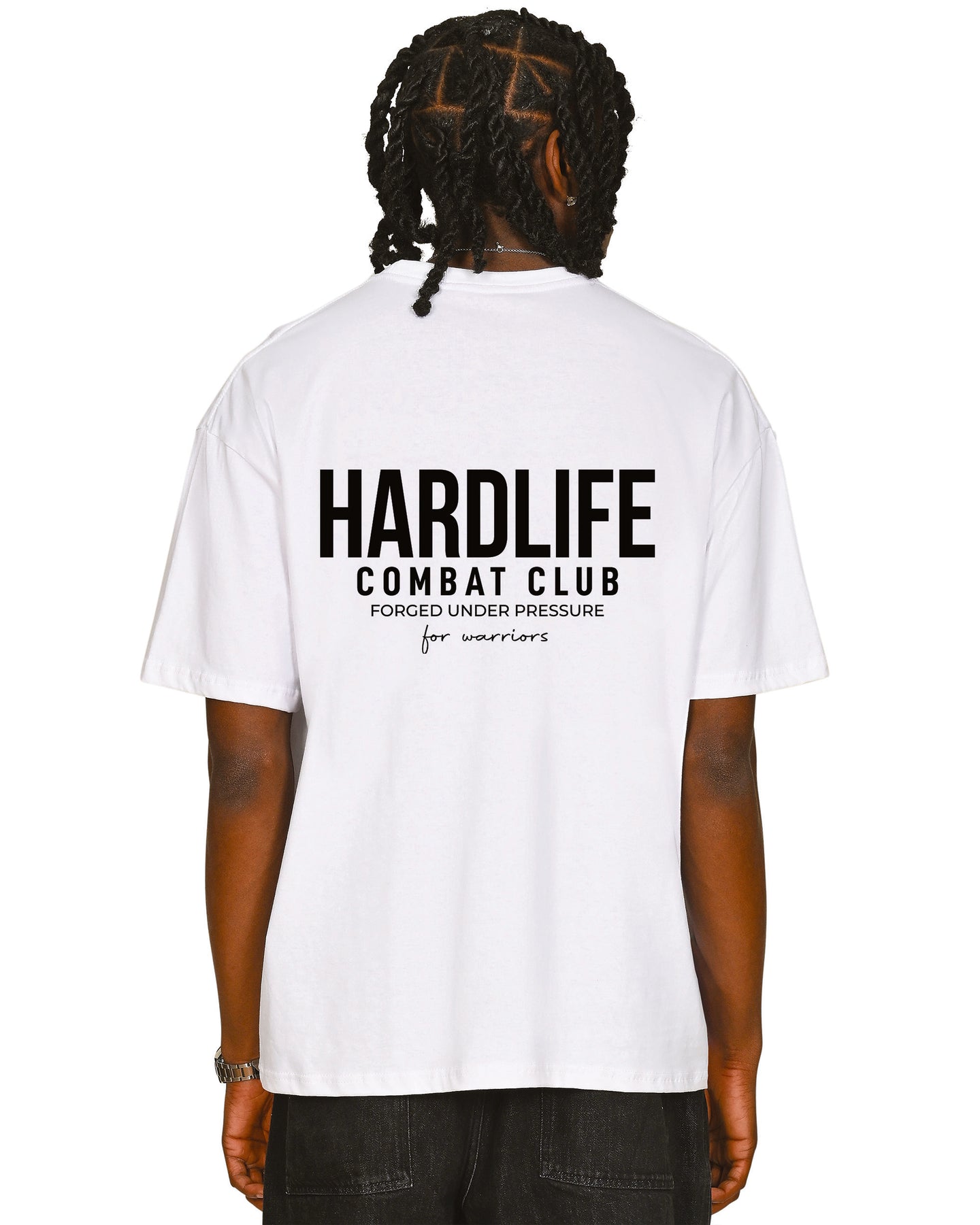 HardLife Combat Club White Oversized T-Shirt