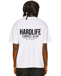 HardLife Combat Club White Oversized T-Shirt
