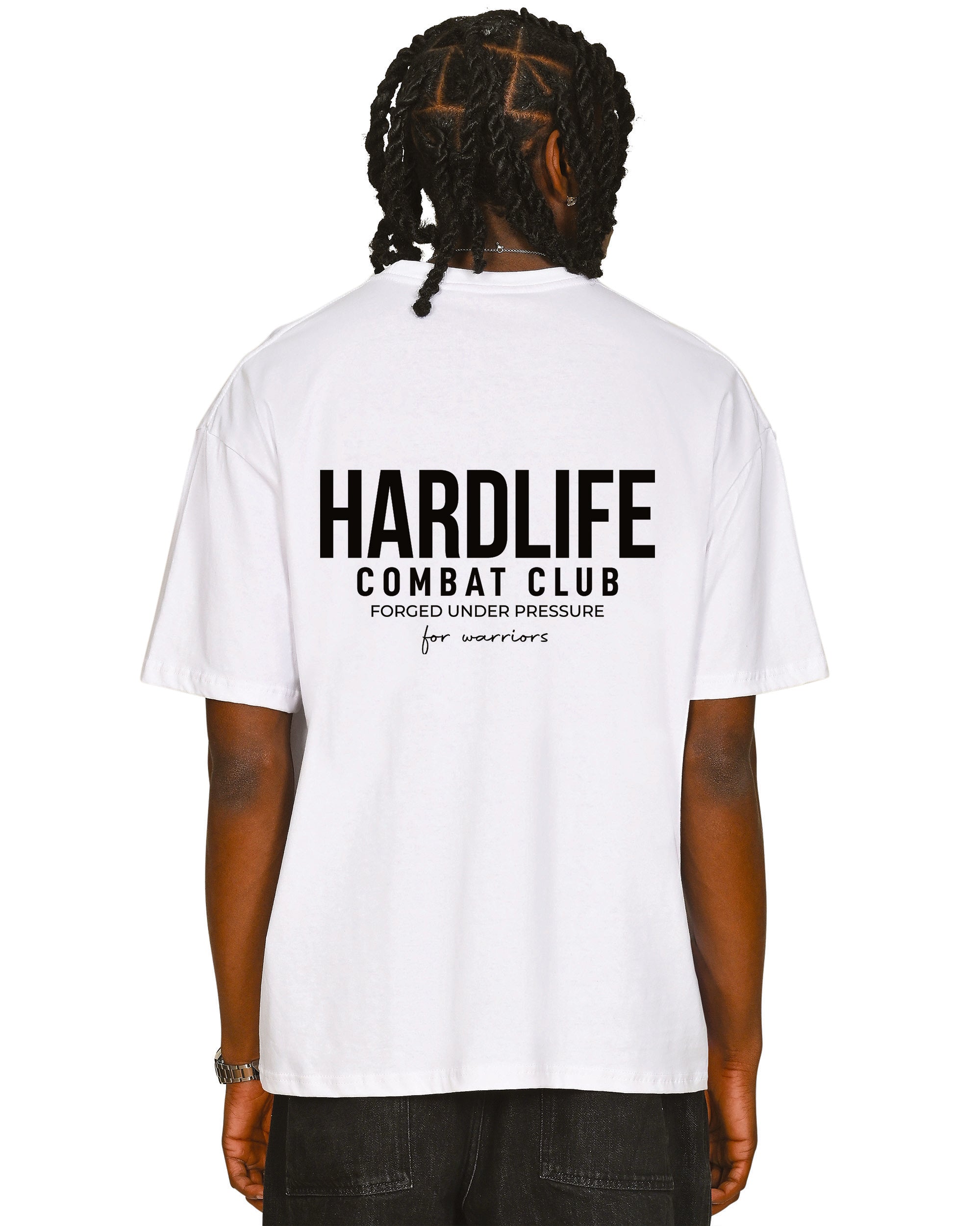 HardLife Combat Club White Oversized T-Shirt