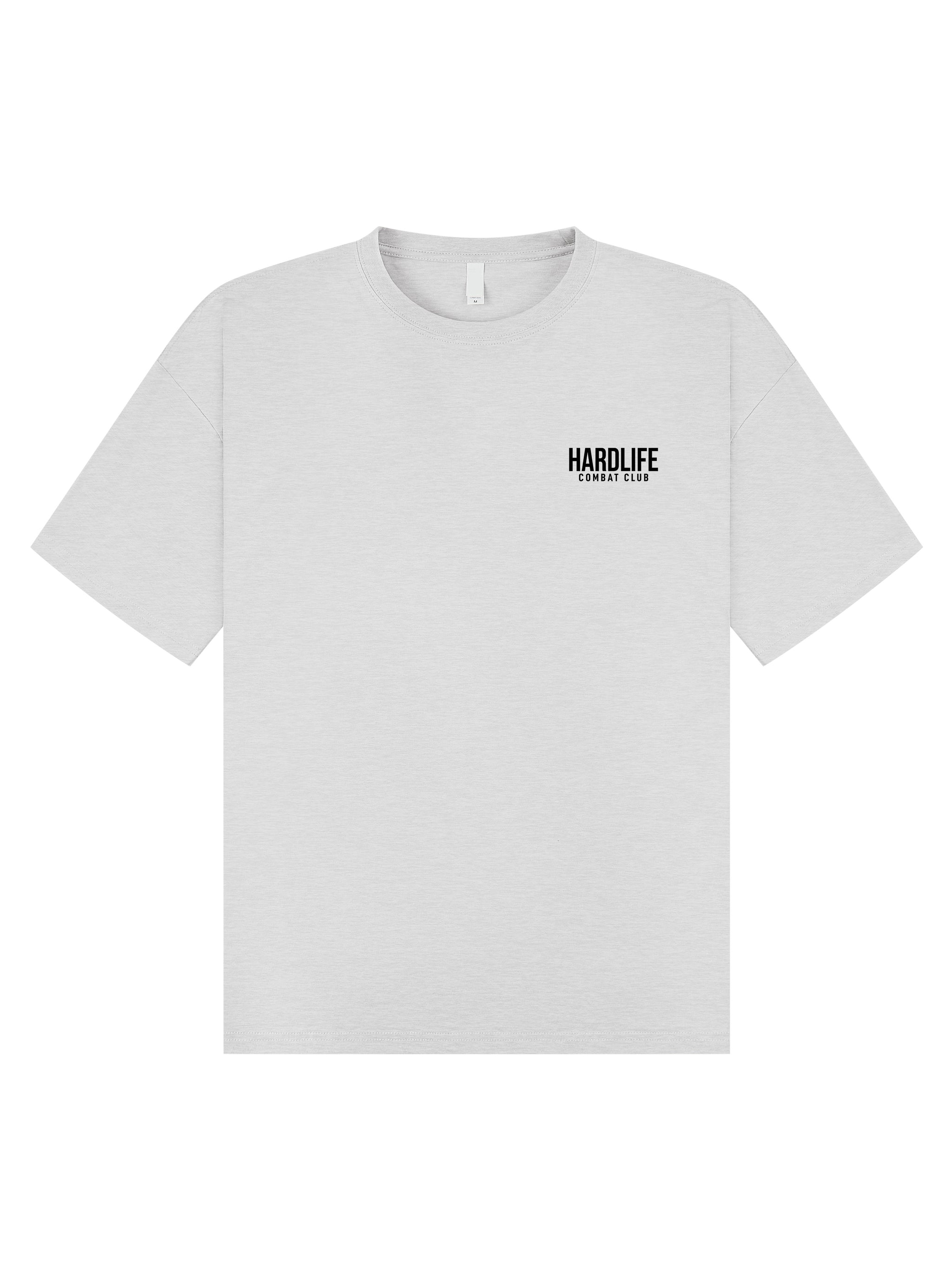 HardLife Combat Club Grey Oversized T-Shirt