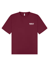 HardLife Combat Club Burgundy Oversized T-Shirt