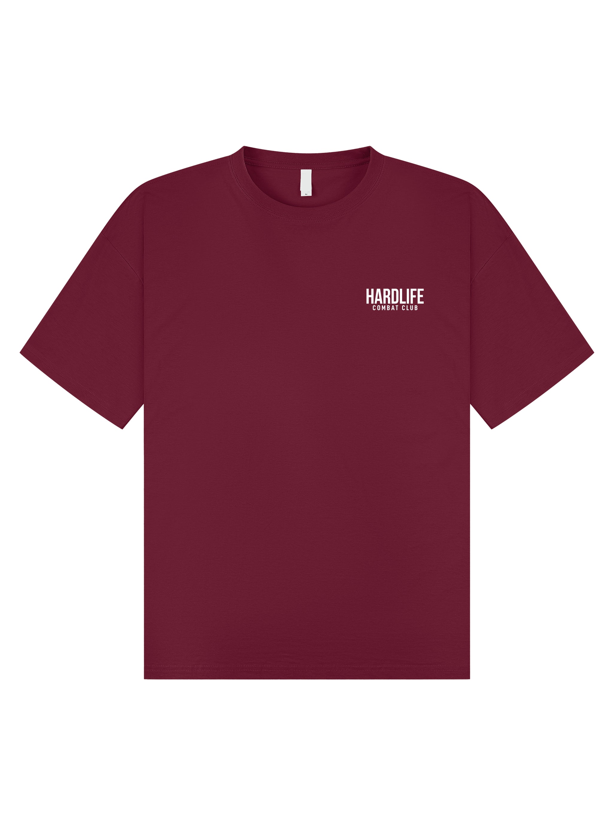 HardLife Combat Club Burgundy Oversized T-Shirt