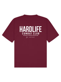 HardLife Combat Club Burgundy Oversized T-Shirt