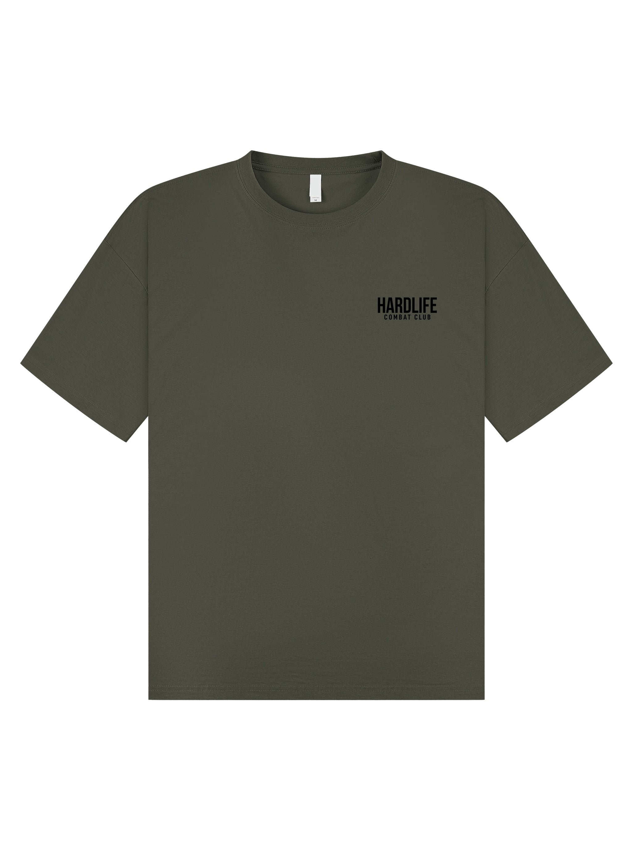 HardLife Combat Club Military Green Oversized T-Shirt