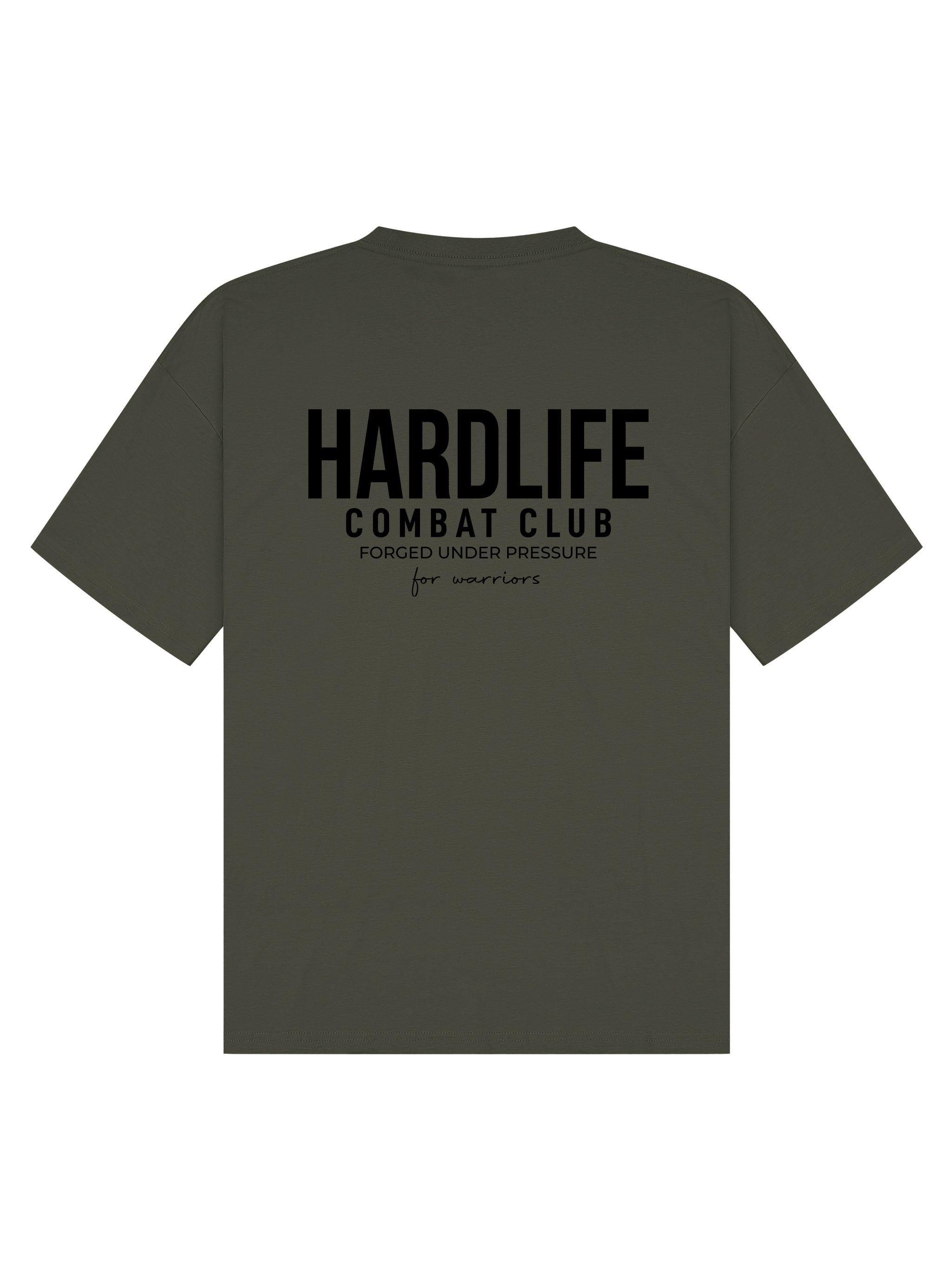 HardLife Combat Club Military Green Oversized T-Shirt