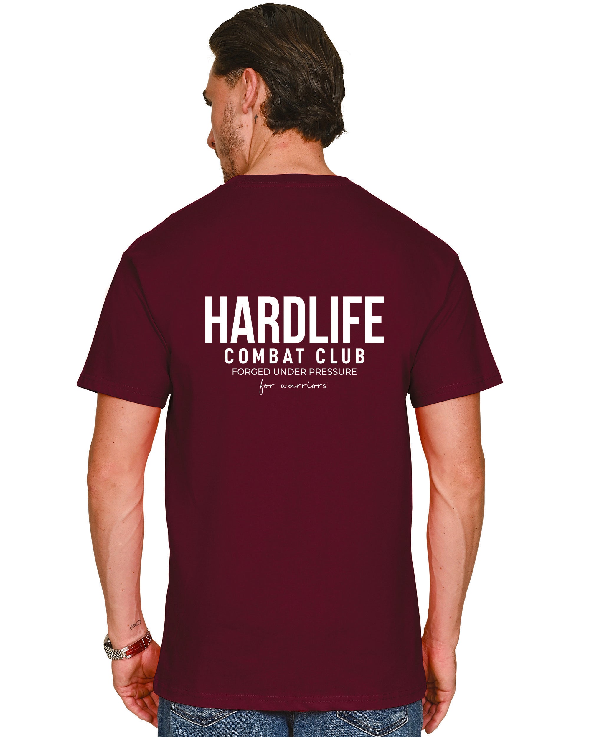 HardLife Combat Club Burgundy T-Shirt