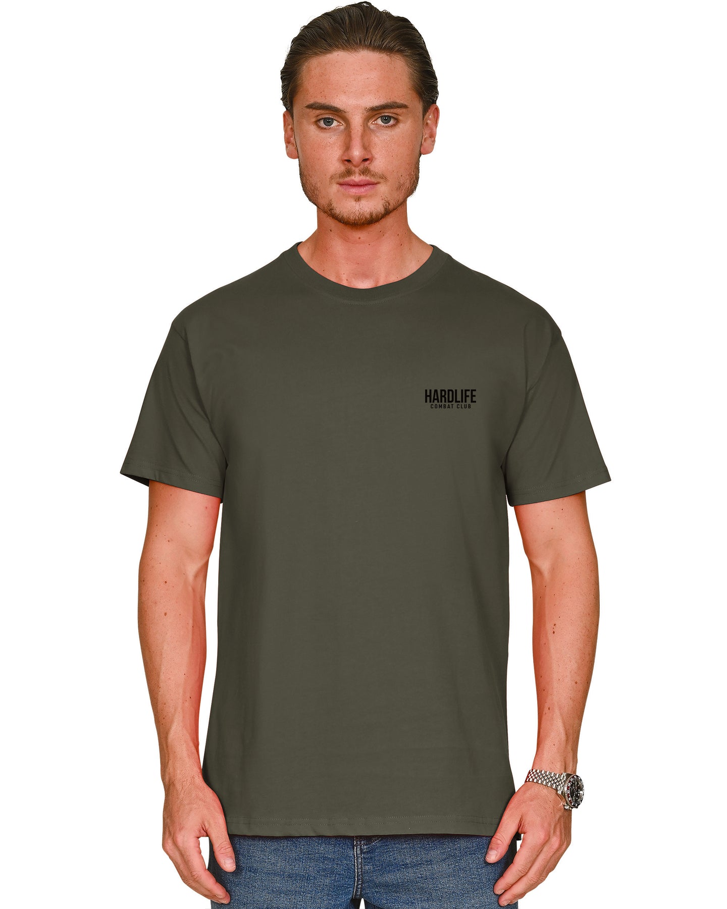 HardLife Combat Club Military Green T-Shirt