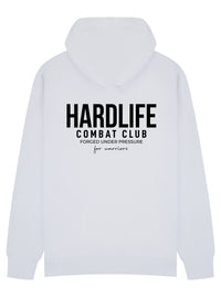 HardLife Combat Club White Hoodie