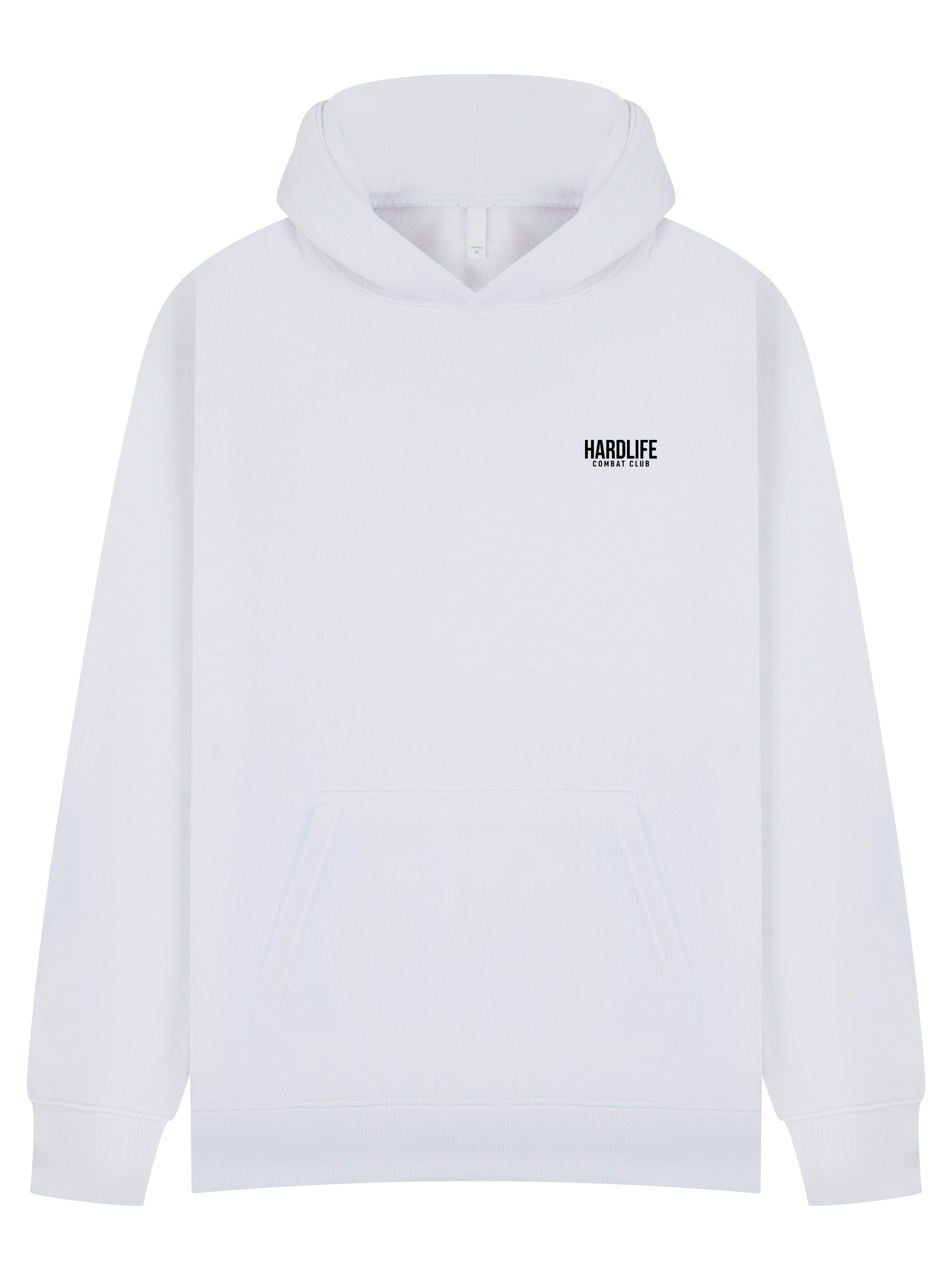 HardLife Combat Club White Hoodie