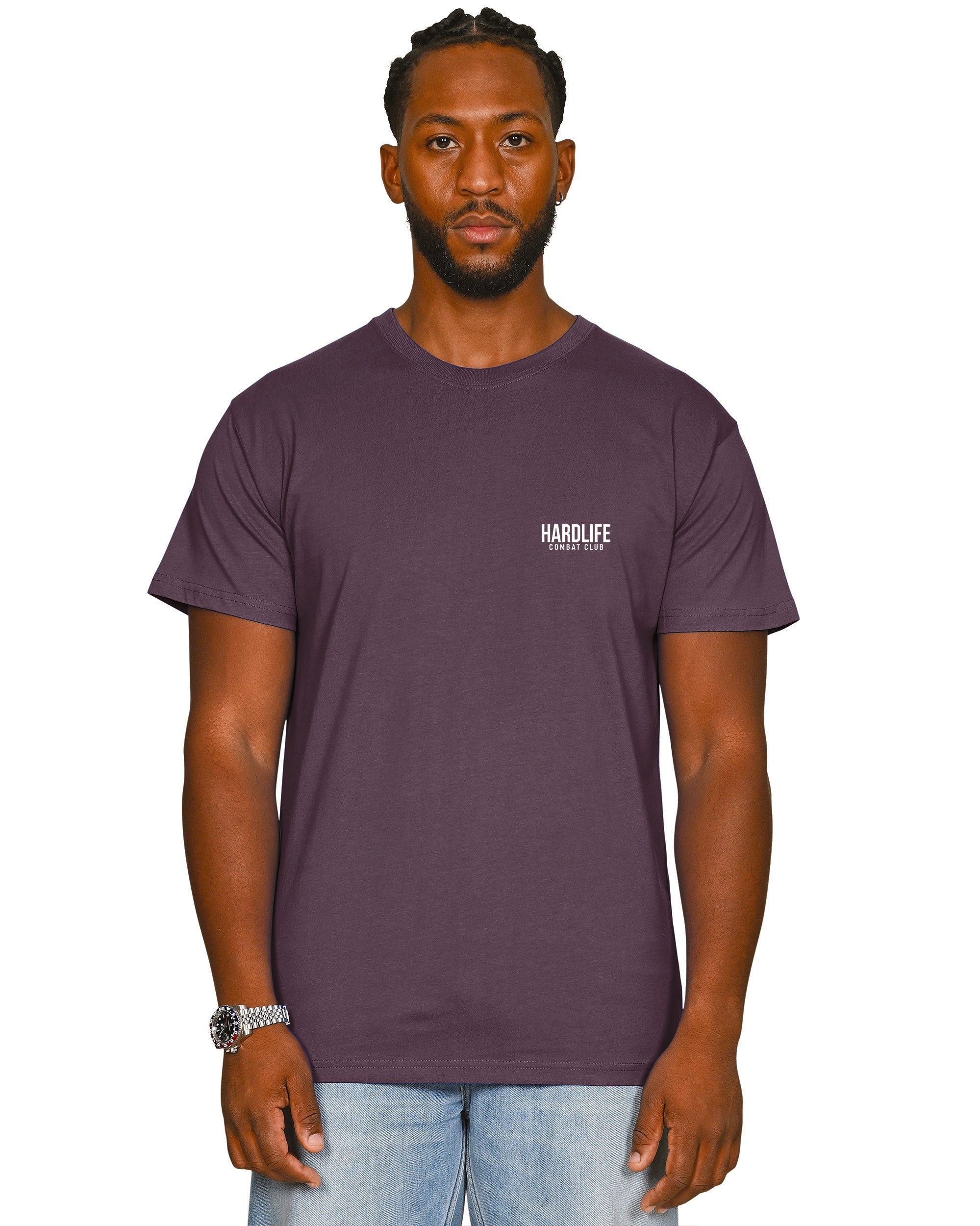 HardLife Combat Club Plum T-Shirt