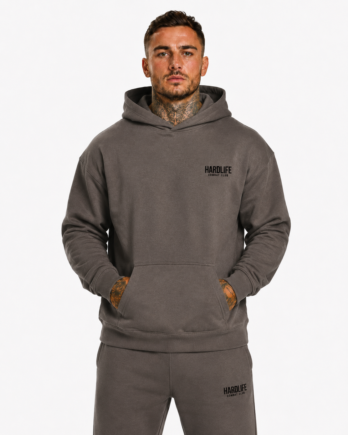 HardLife Combat Club Charcoal Hoodie