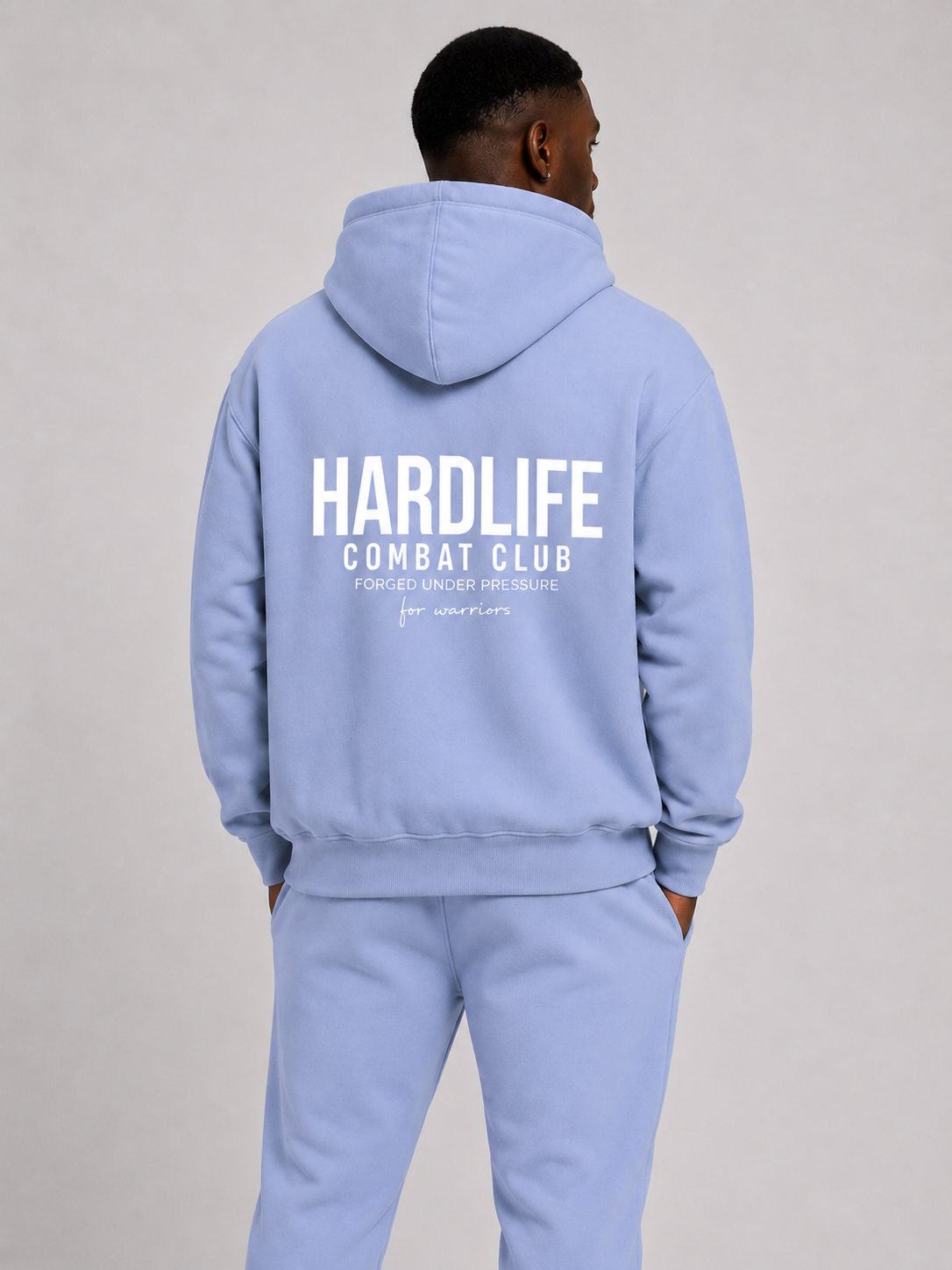HardLife Combat Club Light Blue Hoodie