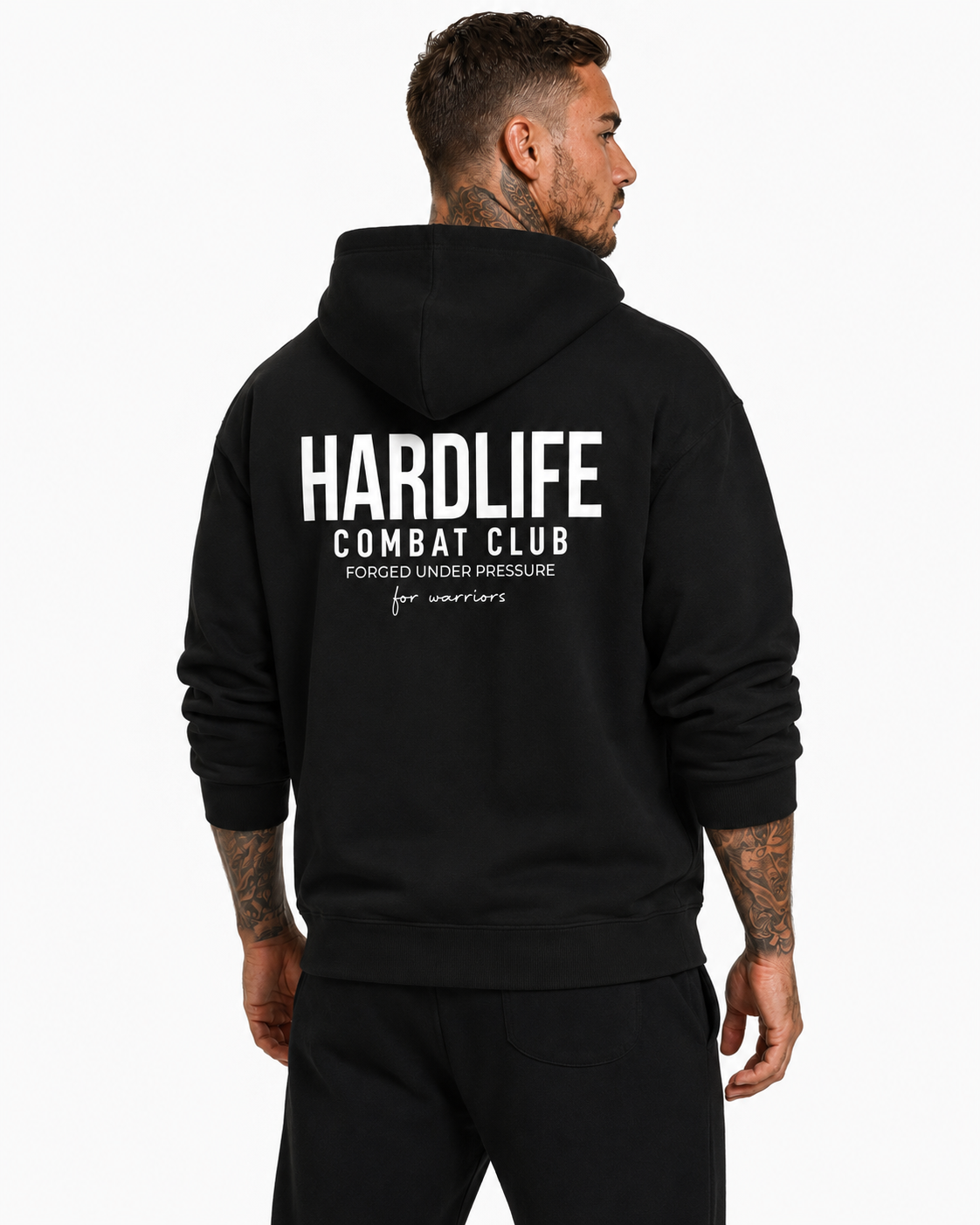 HardLife Combat Club Black Hoodie