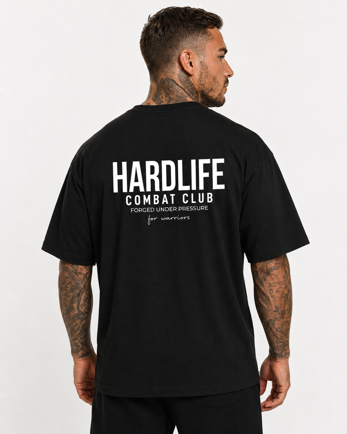 HardLife Combat Club Black Oversized T-Shirt