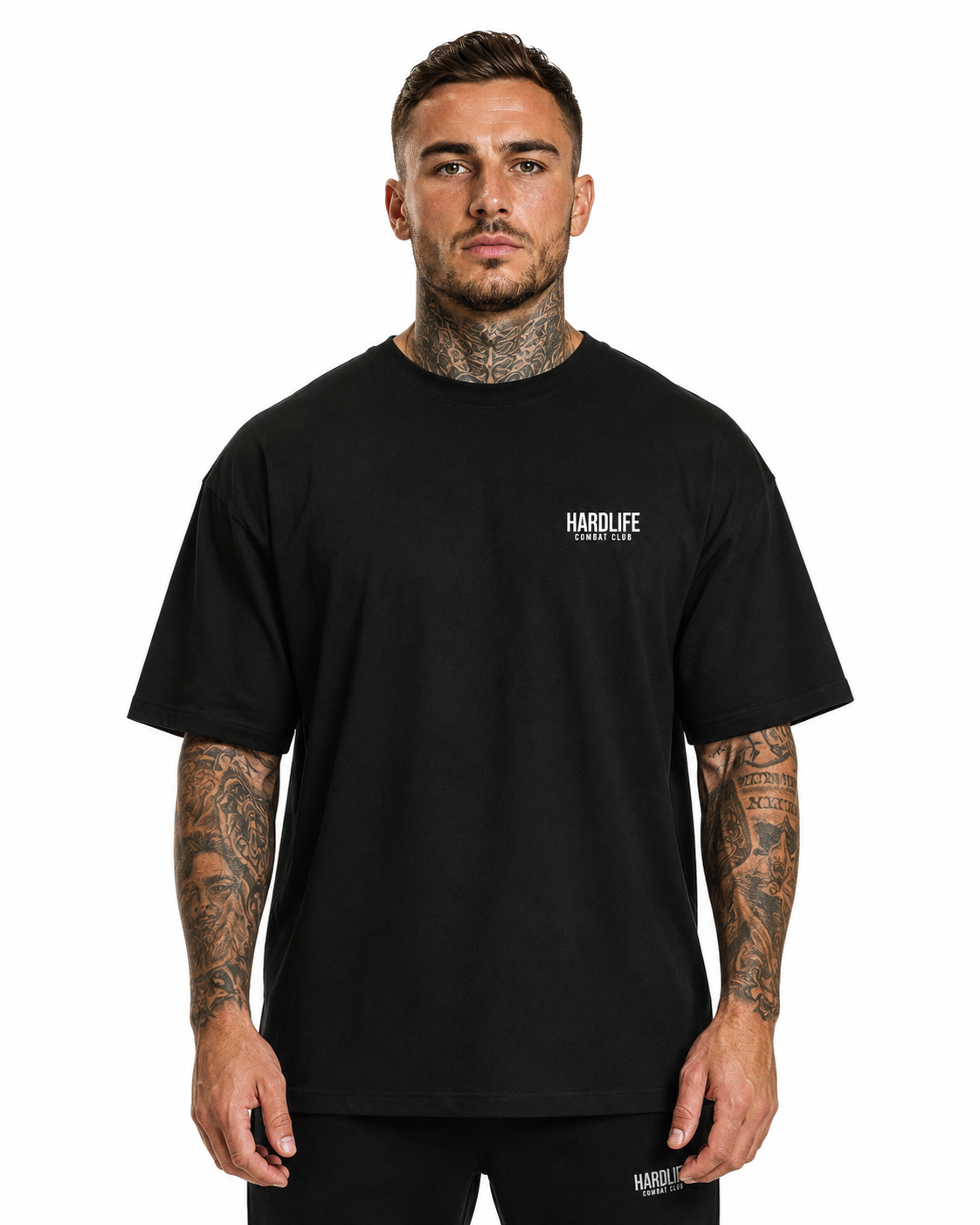 HardLife Combat Club Black Oversized T-Shirt
