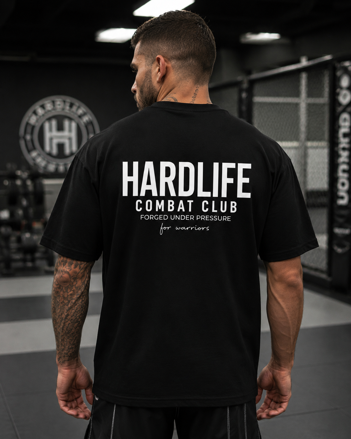 HardLife Combat Club Black Oversized T-Shirt