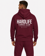 HardLife Combat Club Burgundy Hoodie