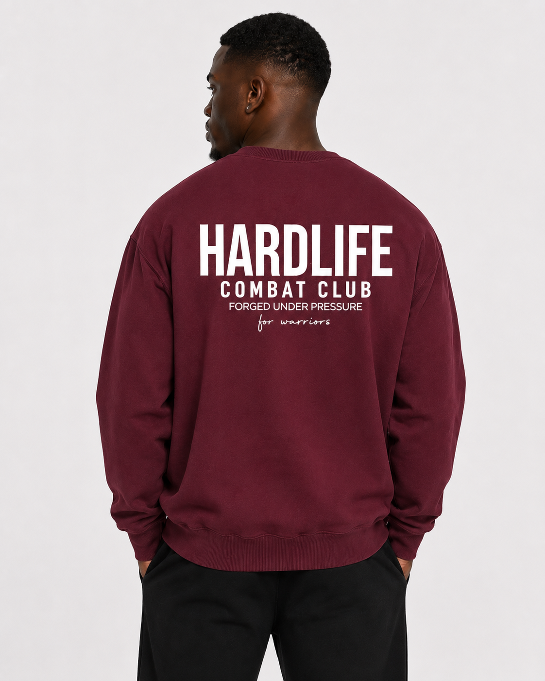 HardLife Combat Club Burgundy Sweatshirt