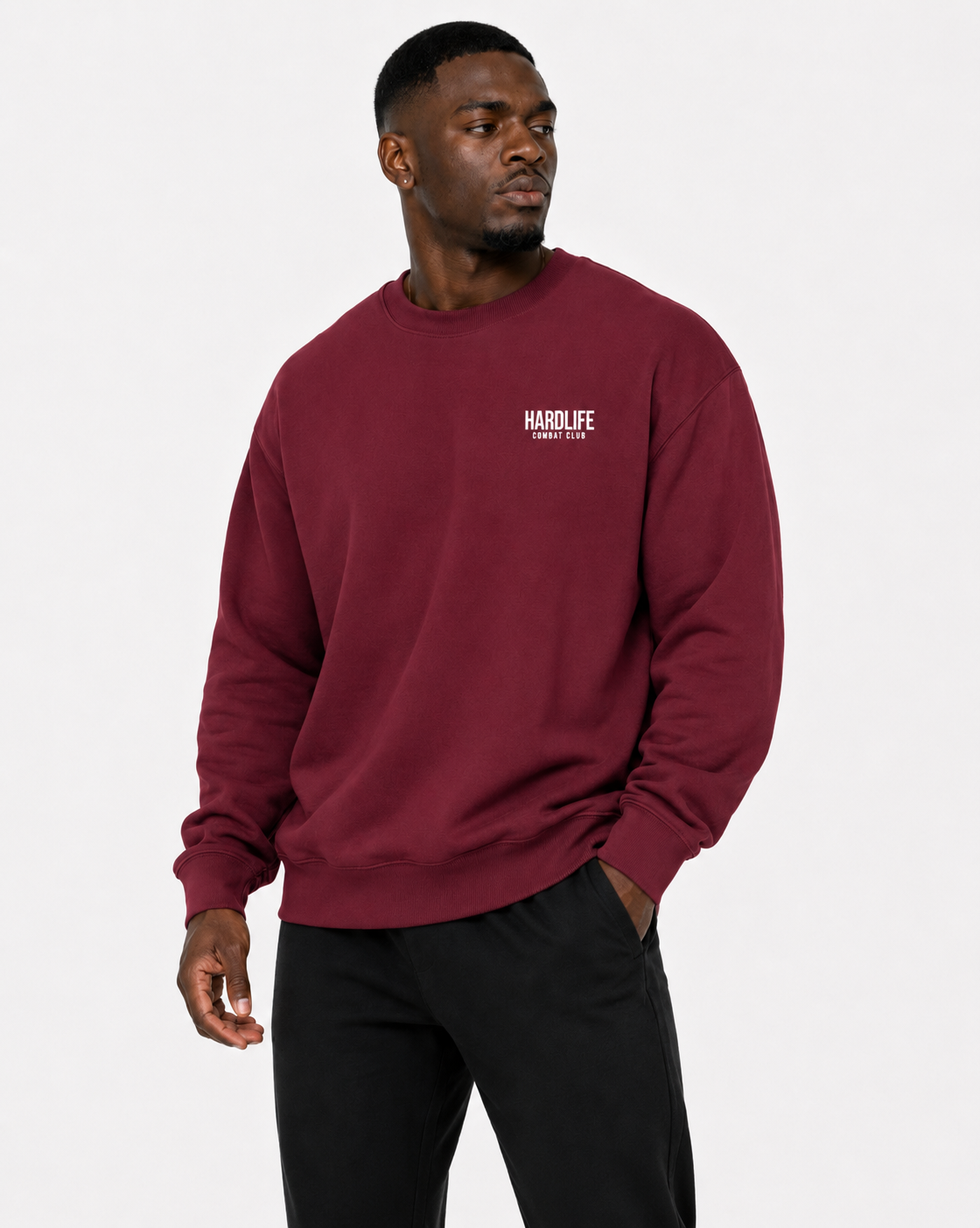 HardLife Combat Club Burgundy Sweatshirt