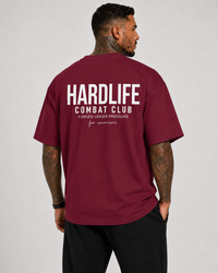 HardLife Combat Club Burgundy Oversized T-Shirt