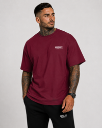 HardLife Combat Club Burgundy Oversized T-Shirt